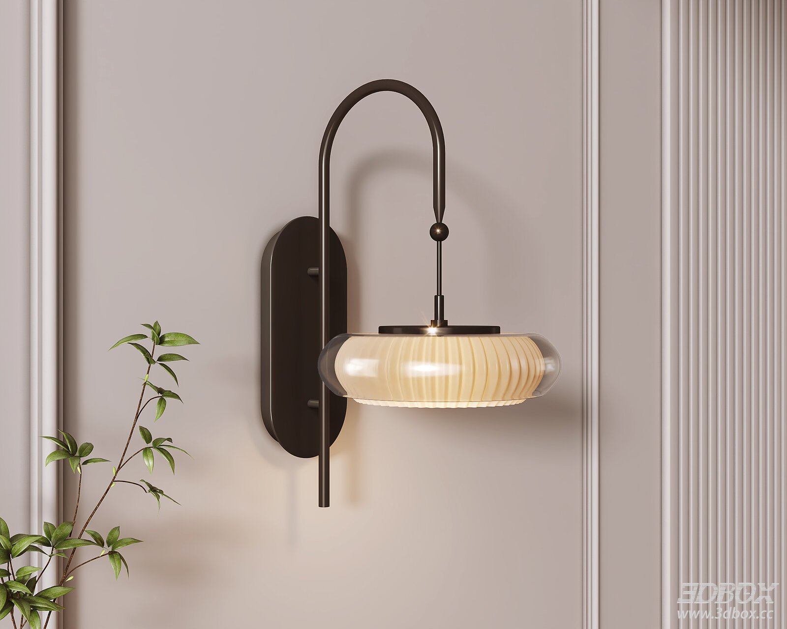 Italian Minimalist 3D model - front view