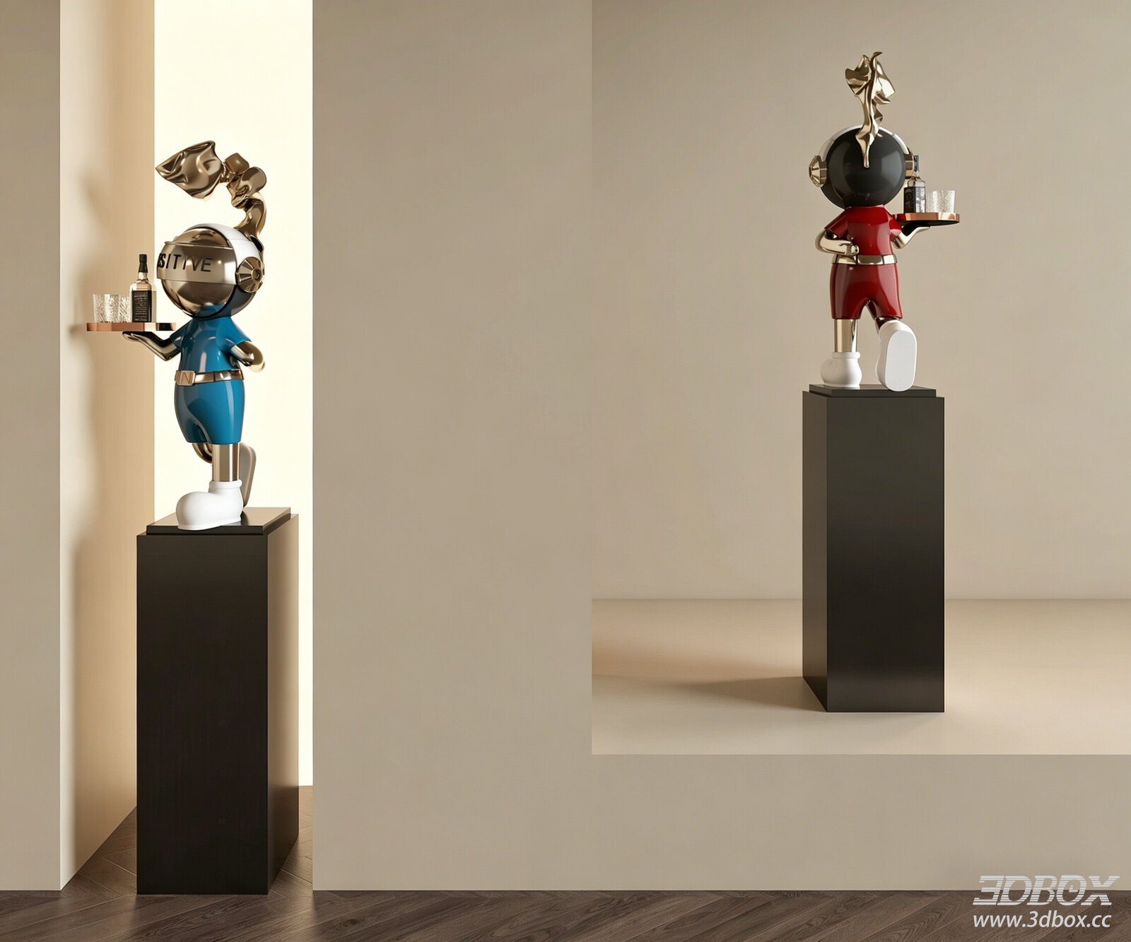 Modern Modern 3D model - front view