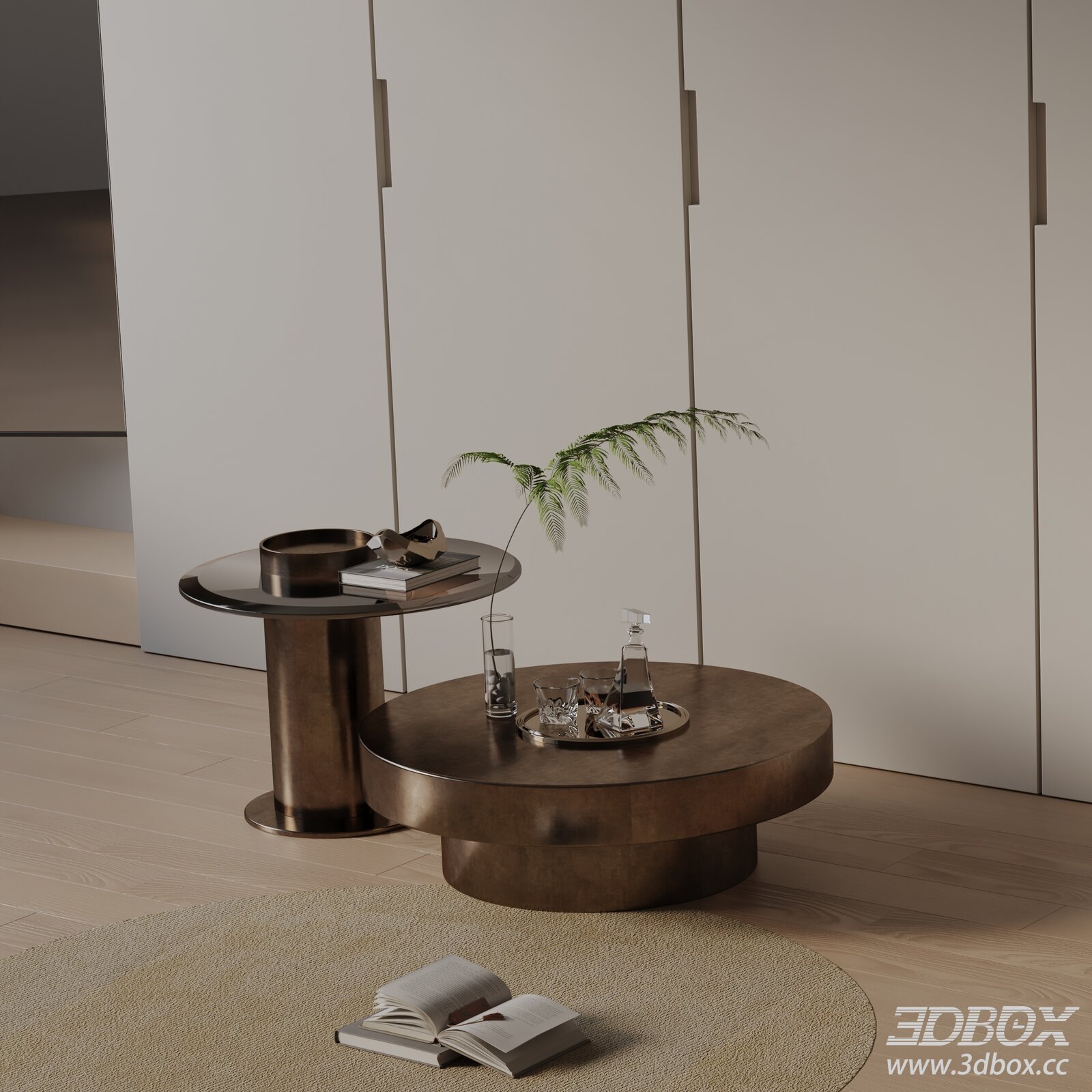 Modern Coffee Table 3D model - thumbnail 1