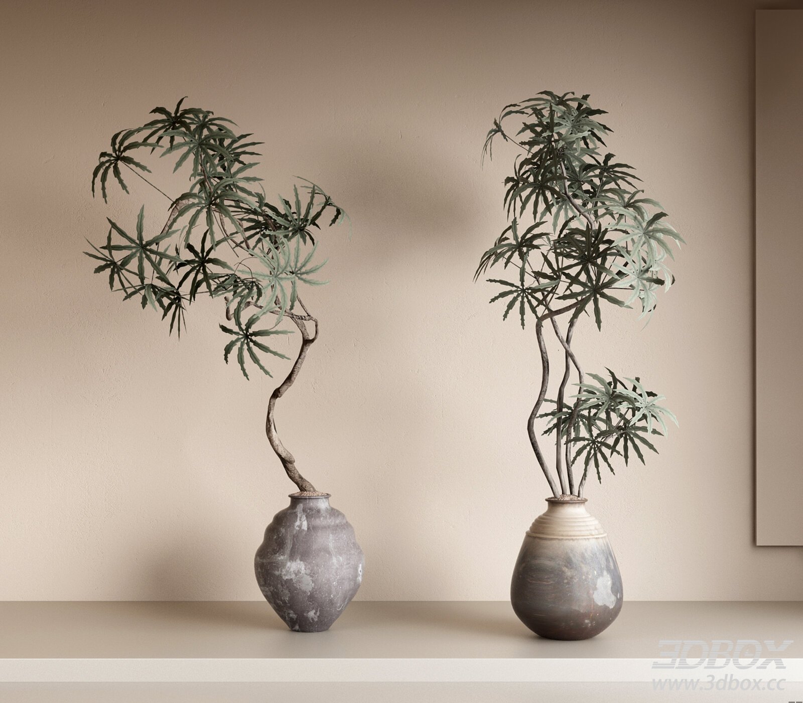 Green Potted Plant 3D model - thumbnail 1