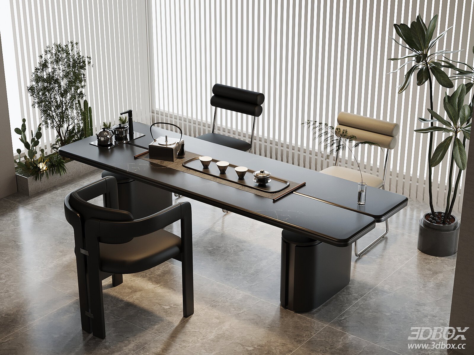 Modern Italian 3D model - front view