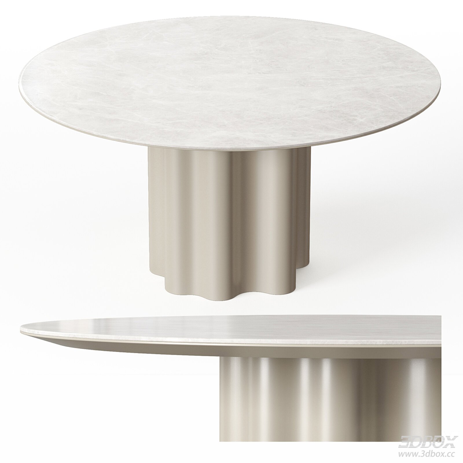 Magico Modern Dining Table 3D model - front view
