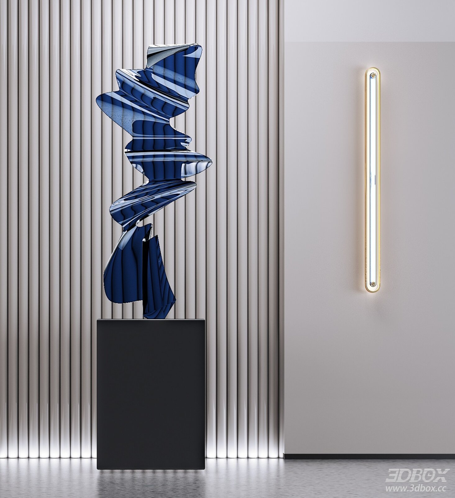 Modern Sculpture Decor 3D model - front view