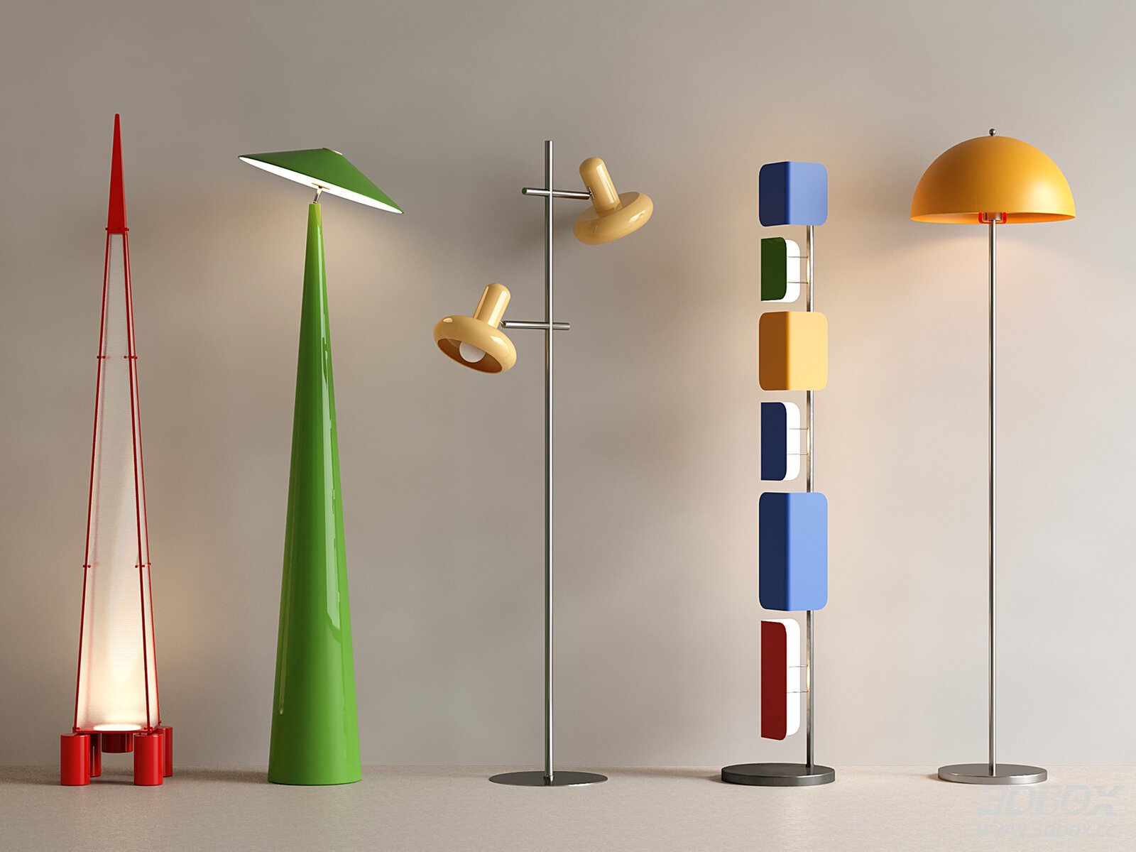 Floor Lamp Floor Lamp Lamp 3D model - thumbnail 1