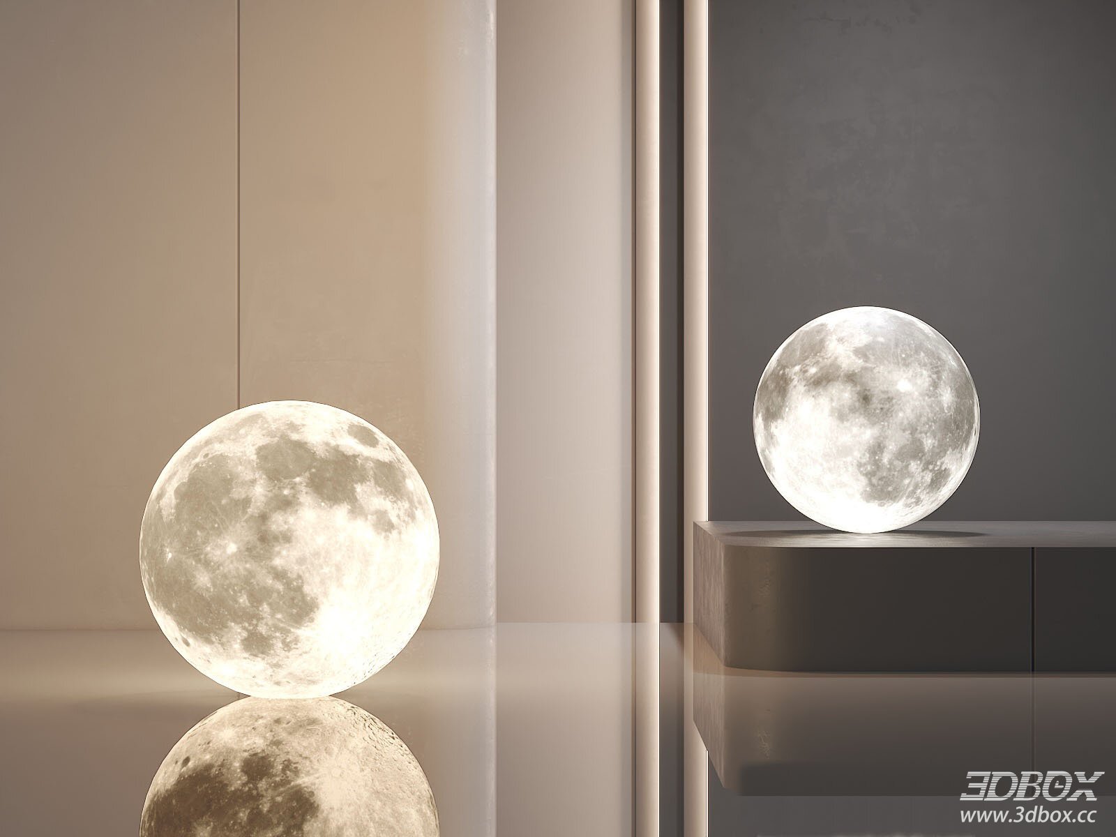 Modern Lamp 3D model - front view