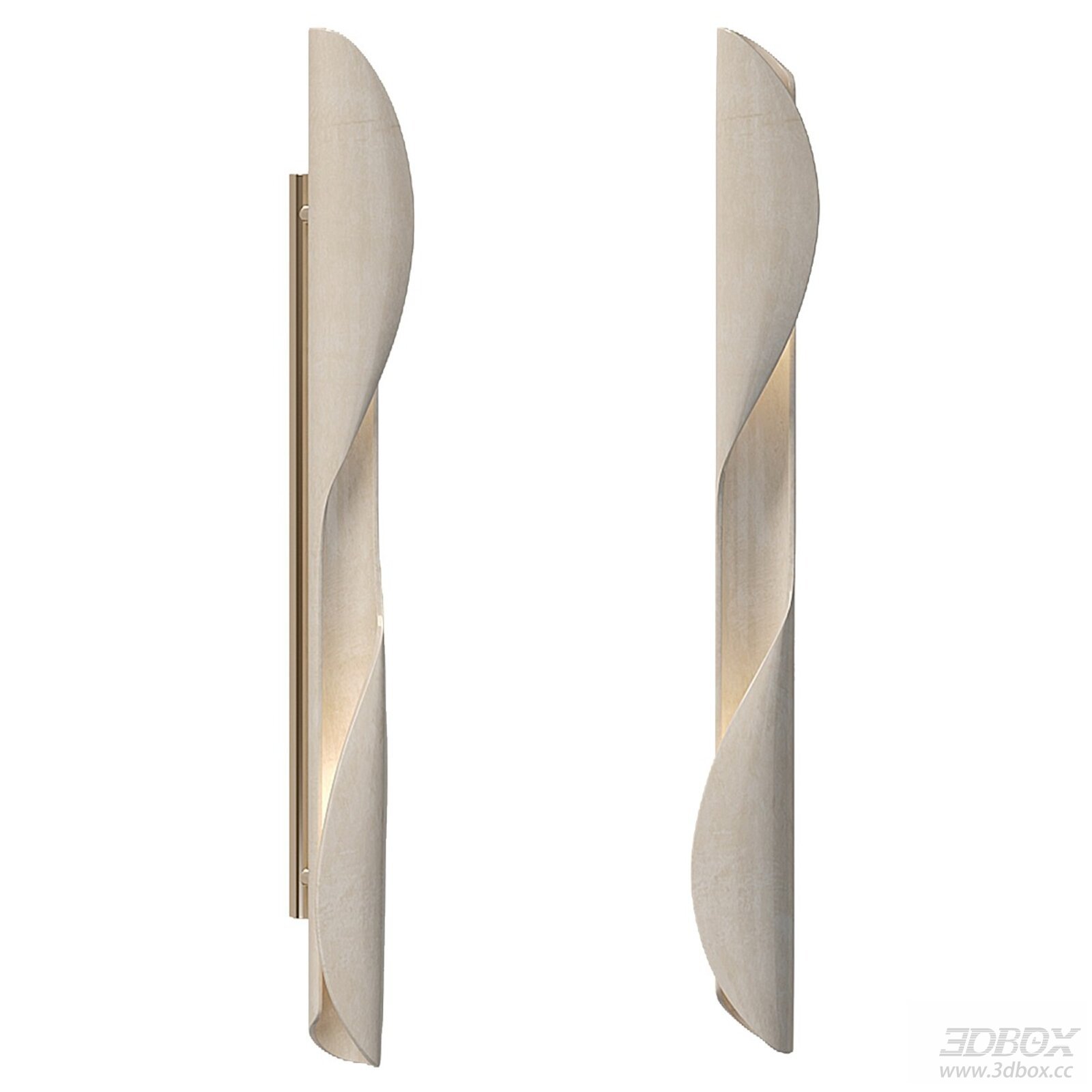 TORSADE Modern Wall Lamp 3D model - thumbnail 1