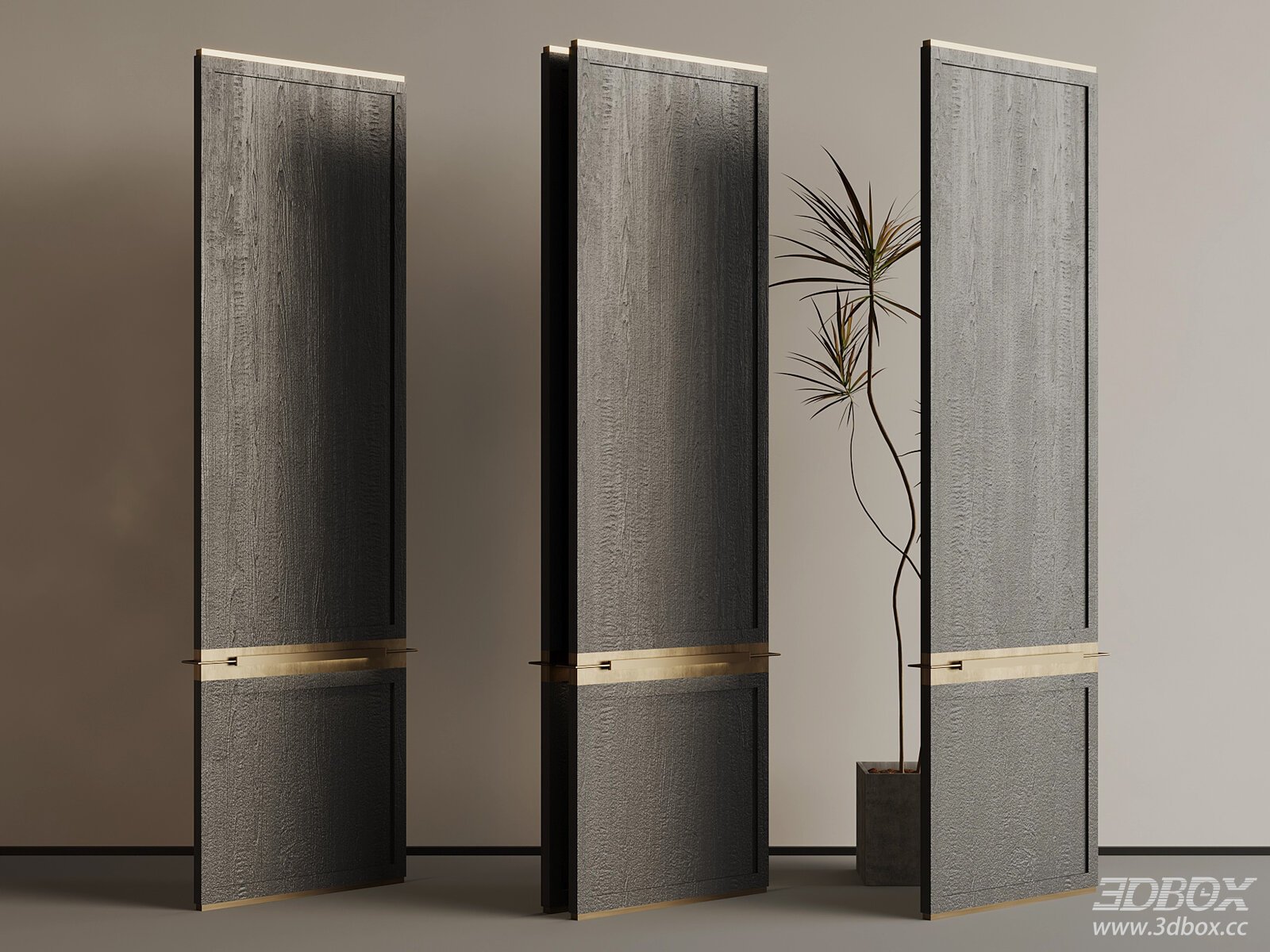 New Chinese Partition 3D model - front view