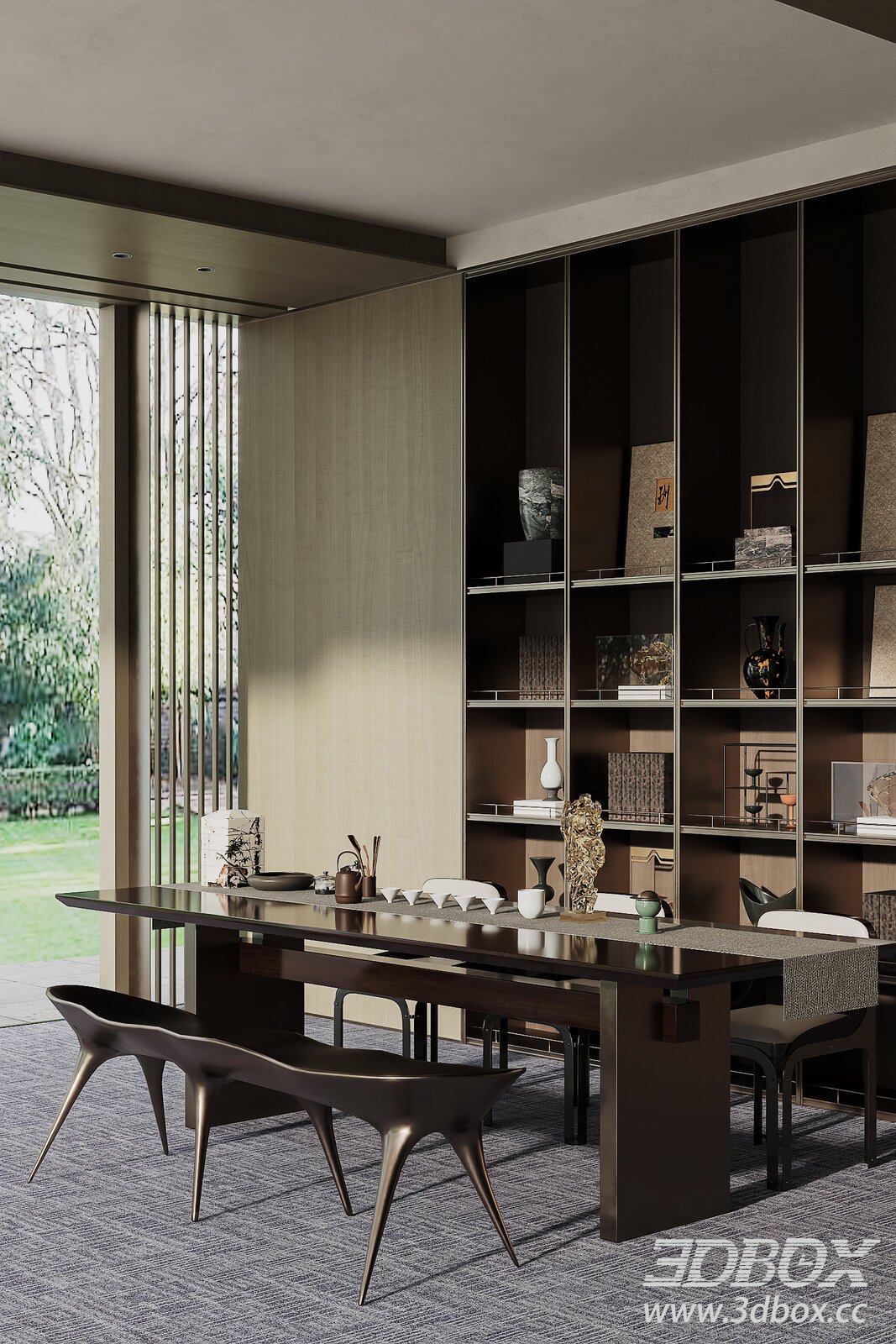 GFD New Chinese Tea Room 3D model - thumbnail 1