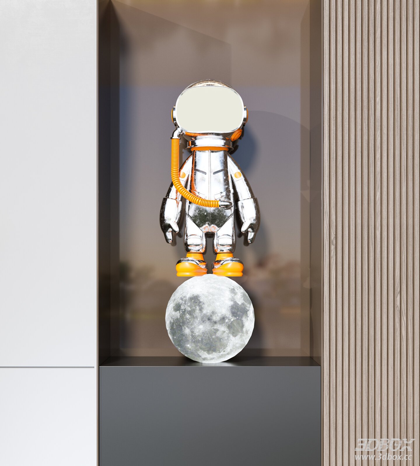 Modern Sculpture Decor 3D model - front view