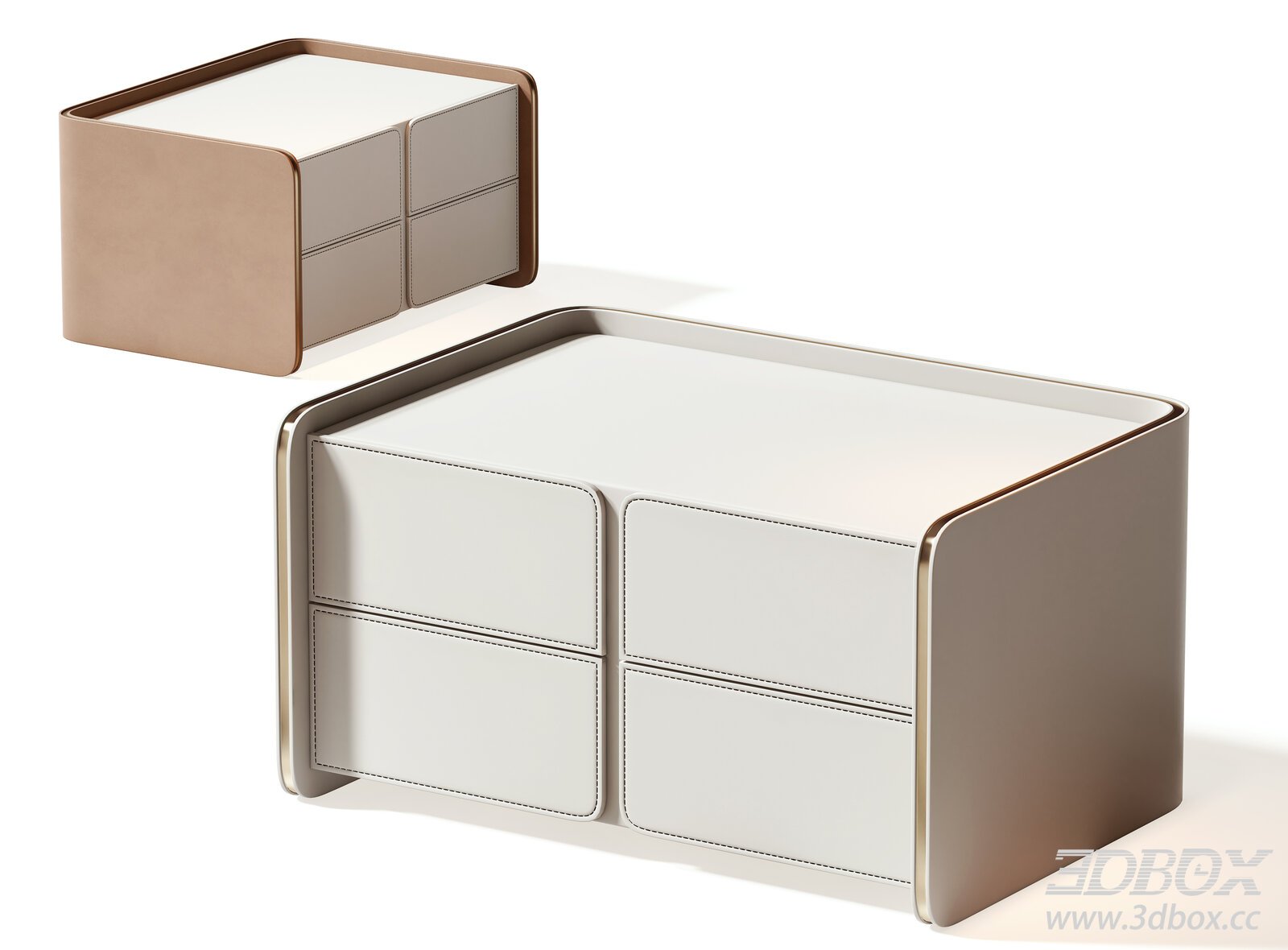 Modern Nightstand 3D model - thumbnail 1
