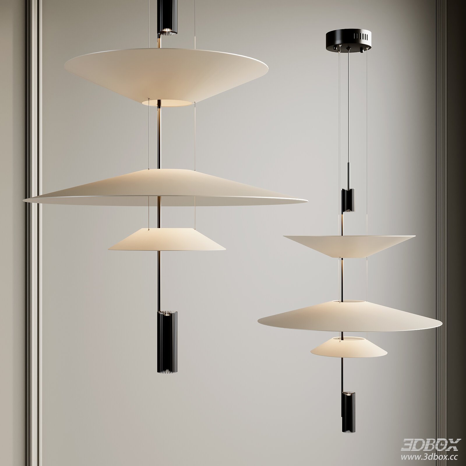 Modern Chandelier 3D model - thumbnail 1
