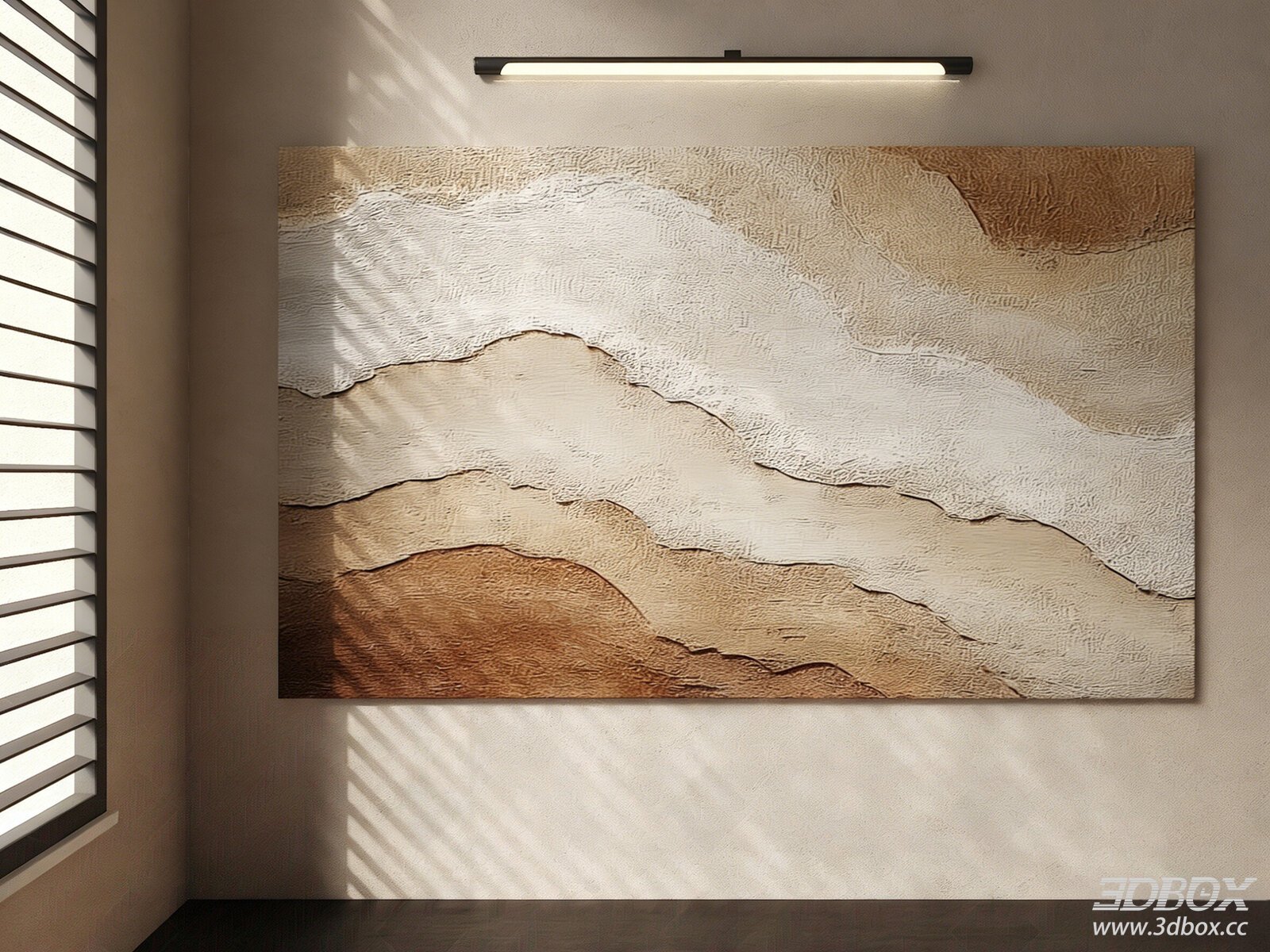 Modern Abstract Wall Frame 3D Model 3D model - front view