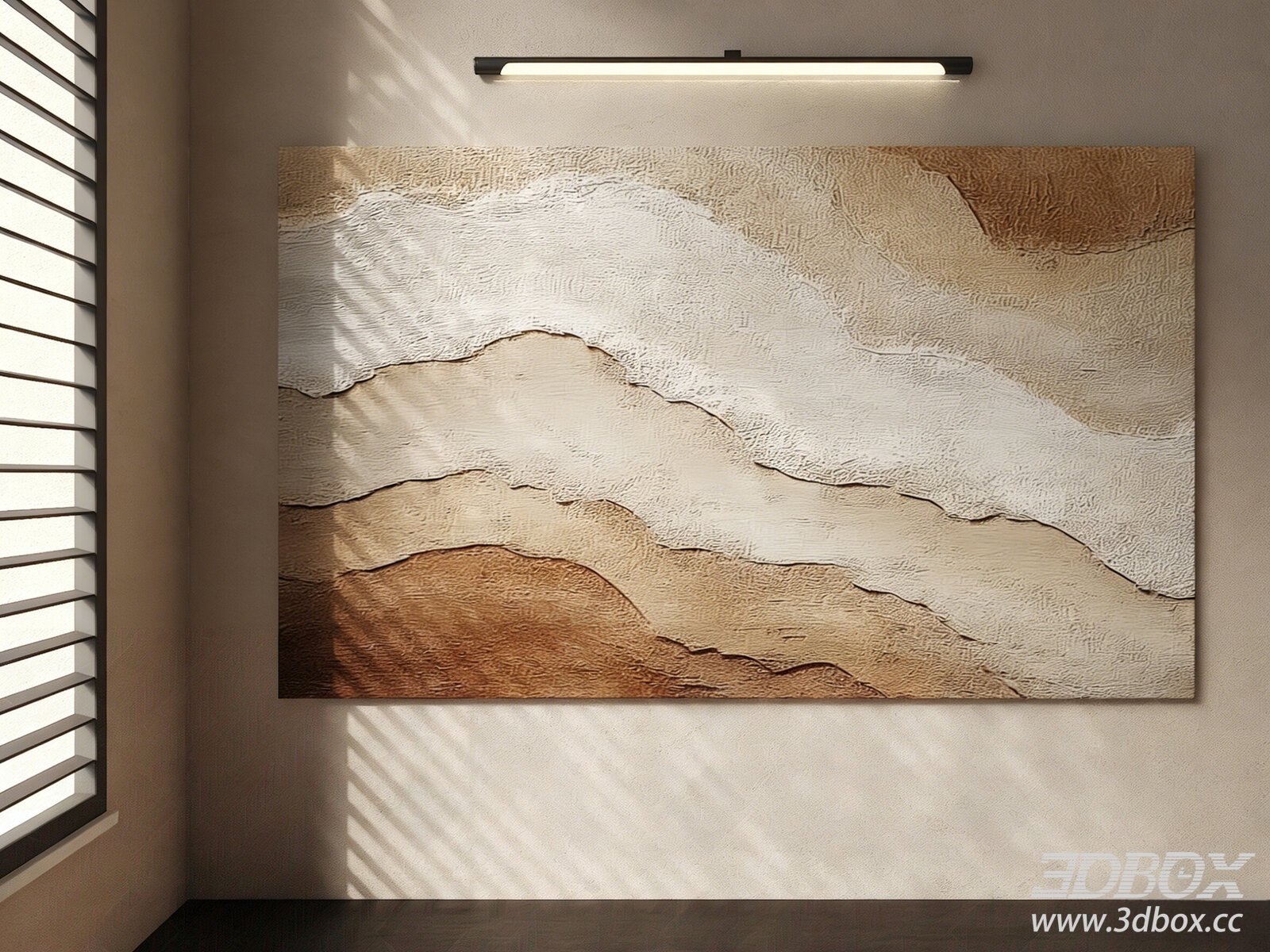 Modern Abstract Wall Frame 3D Model 3D model - thumbnail 1