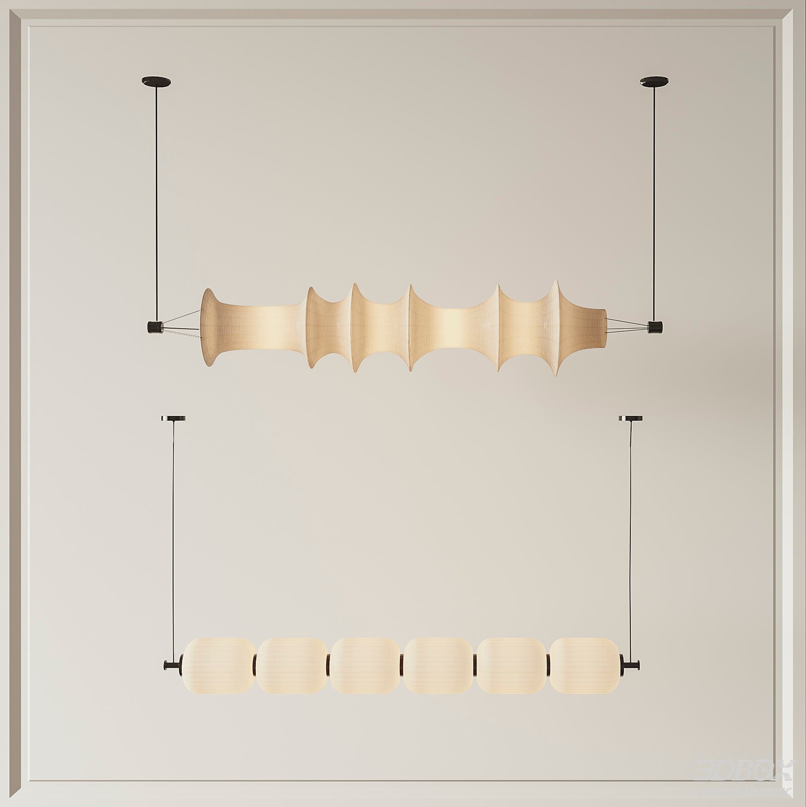 Modern Ceiling Lamp 3D Model 3D model - thumbnail 1