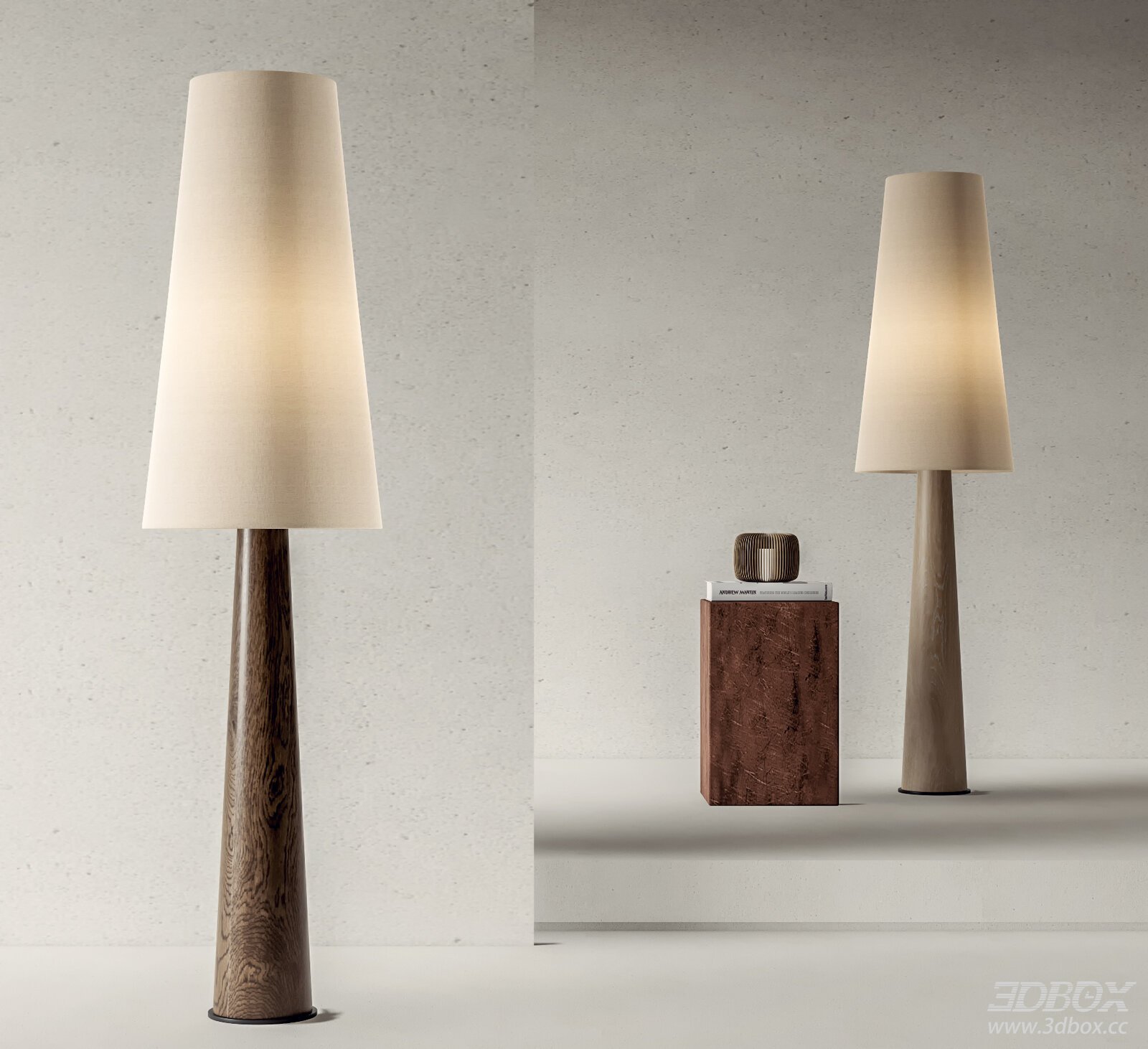 Modern Floor Lamp 3D Model 3D model - thumbnail 1