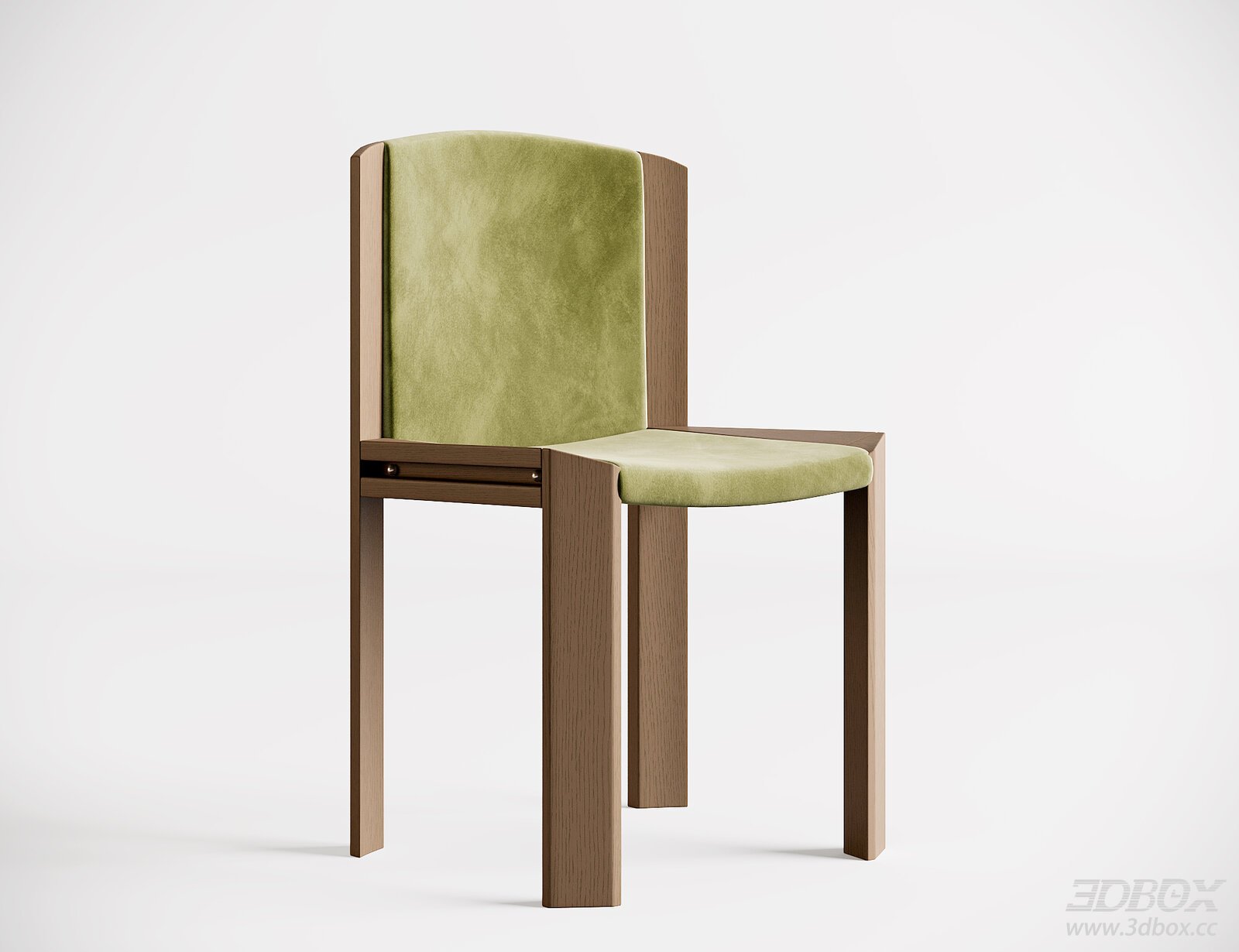 Modern Fabric Chair 3D Model 3D model - front view
