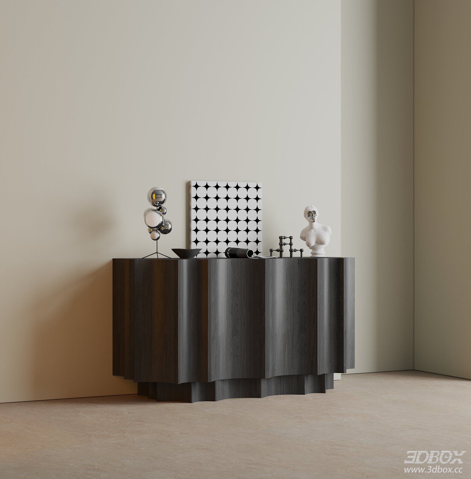 Modern Sideboard 3D Model 3D model - front view
