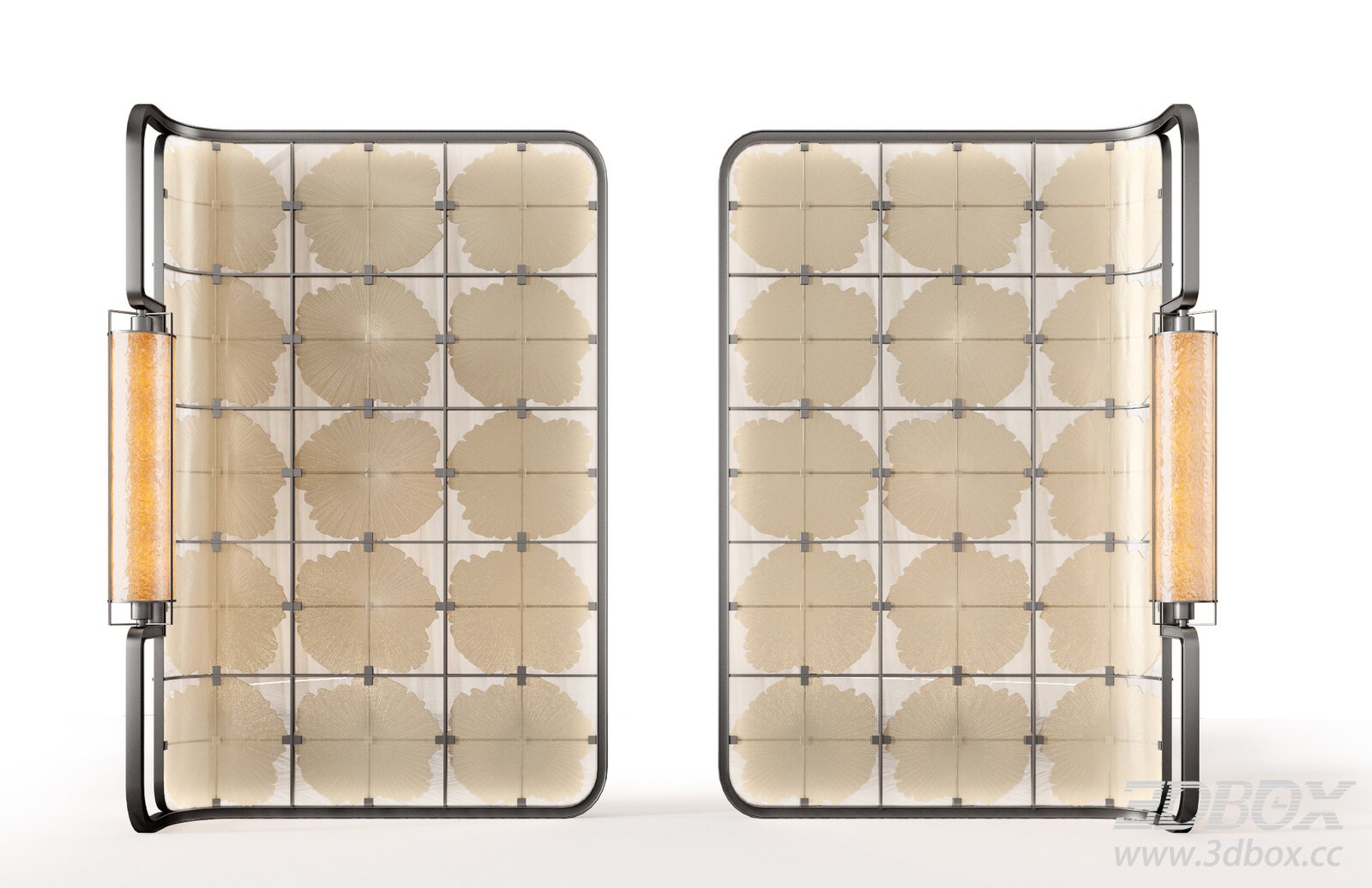 Modern Fabric Curtain 3D Model 3D model - thumbnail 1