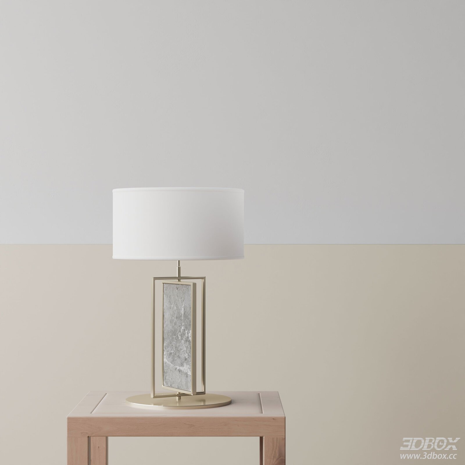 Modern Marble Table Lamp 3D model - front view