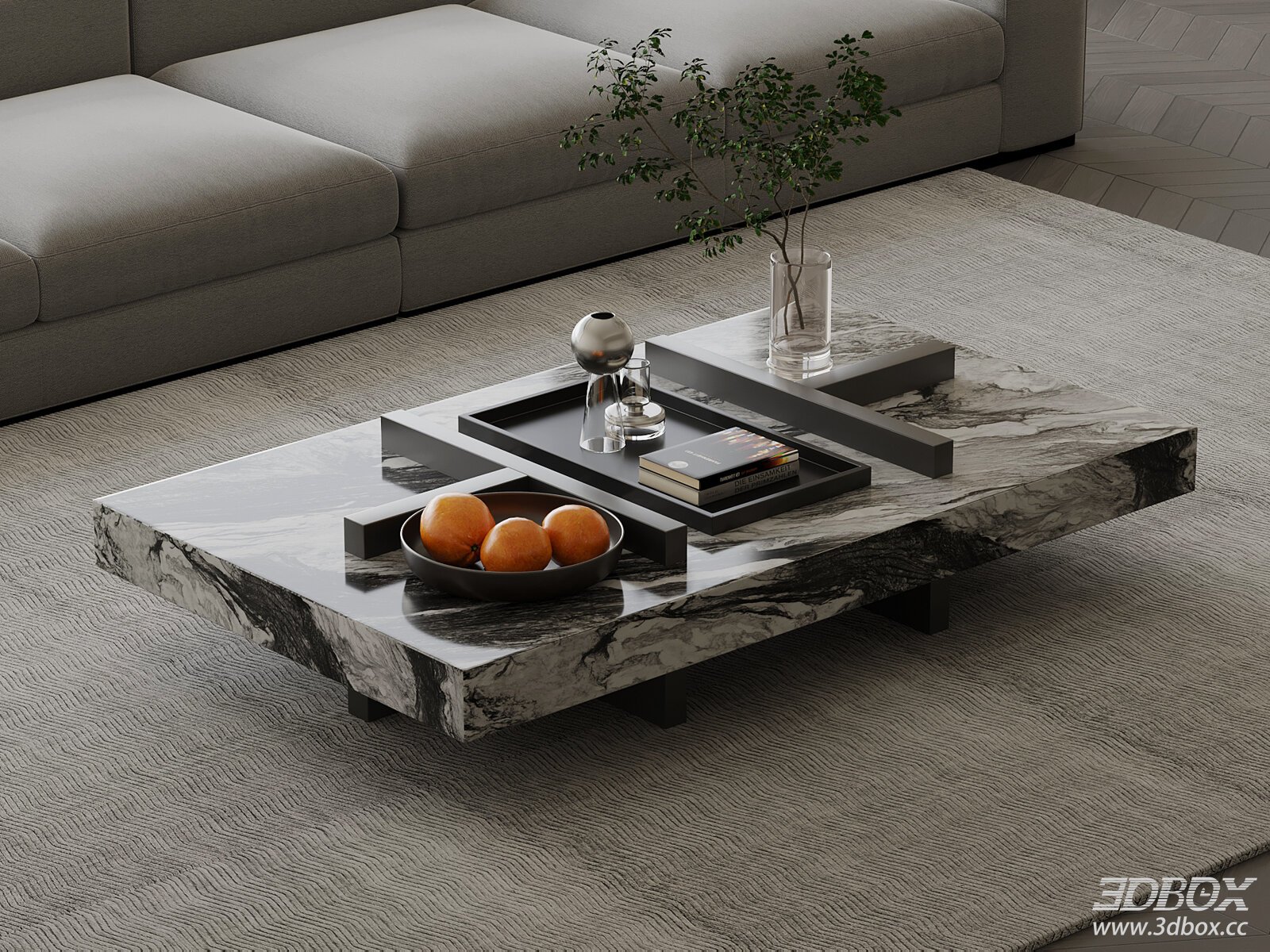 Modern Marble Coffee Table | Coffee table | 3D Model | 3Dbox