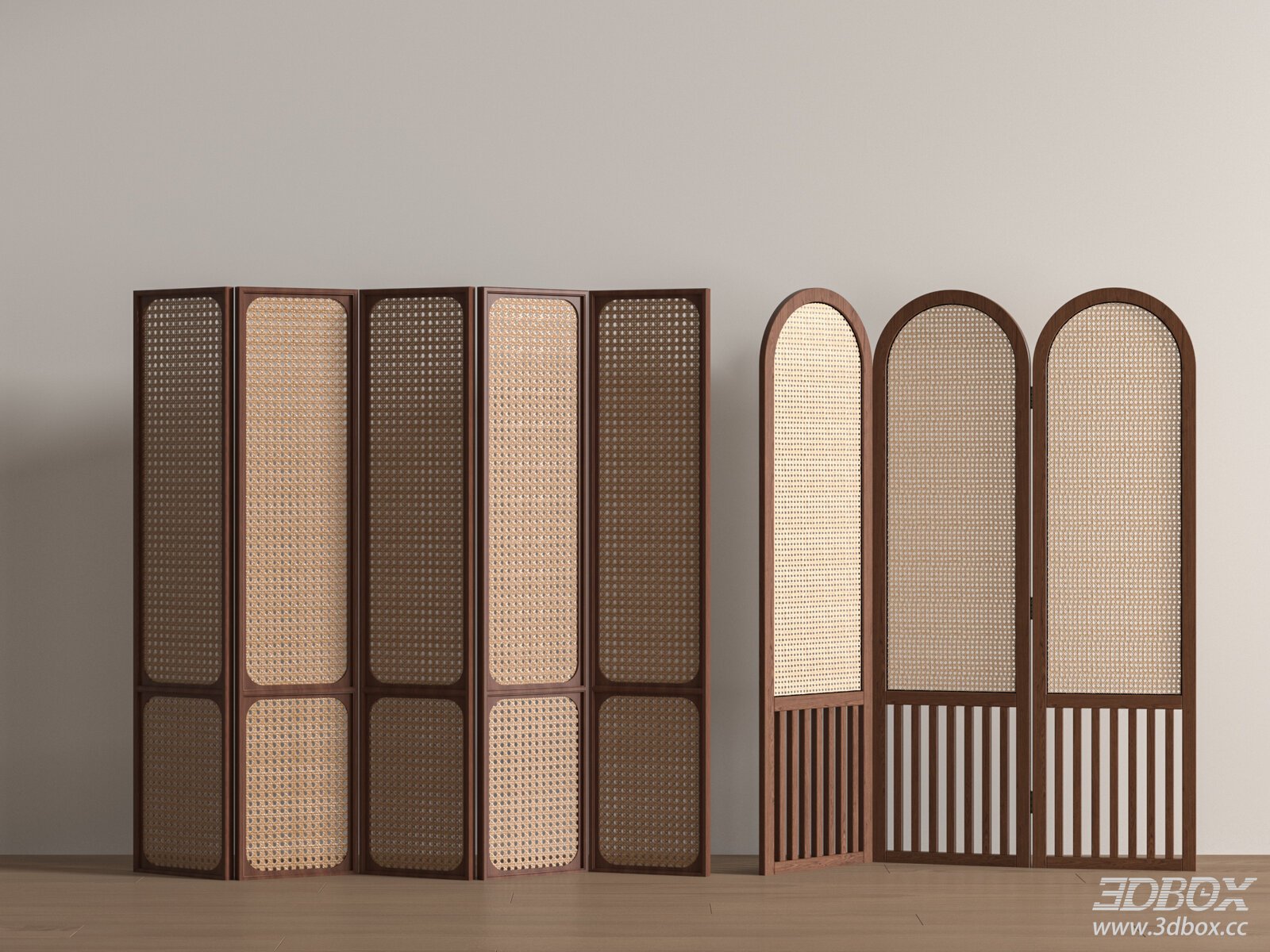 Stylish Room Dividers for Interior Decoration 3D model - front view