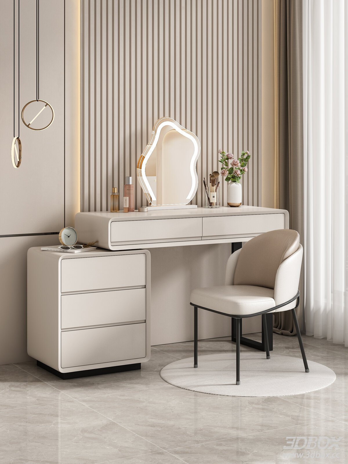 Modern Interior Scene 3D model - front view