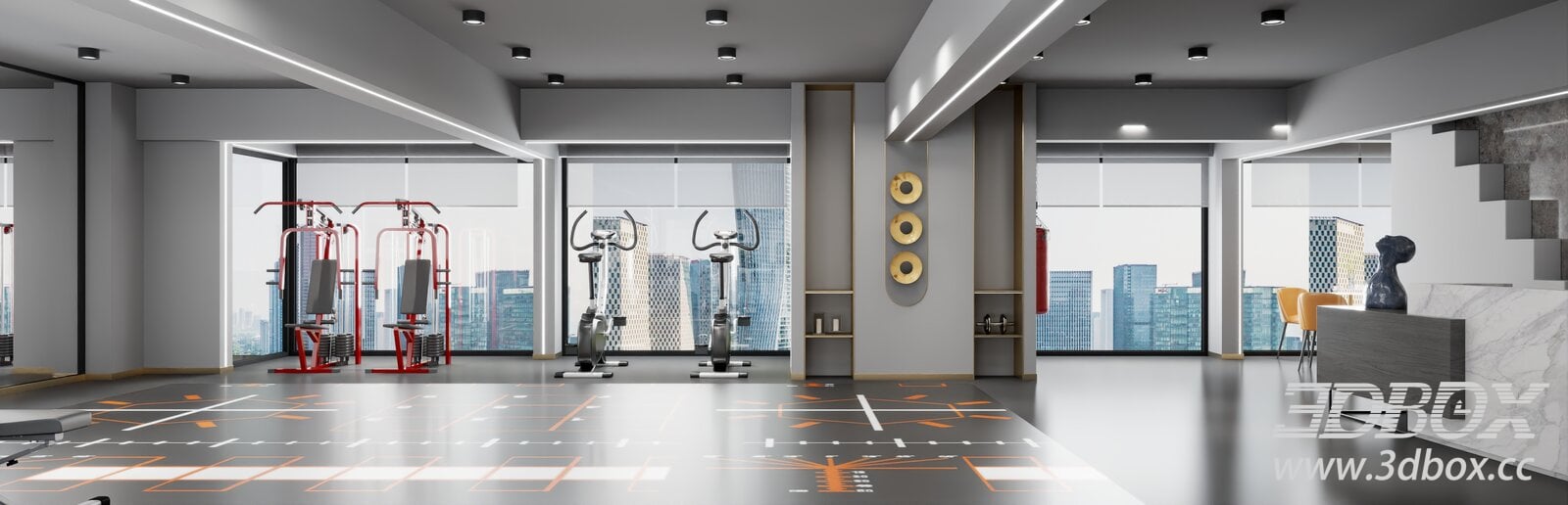 Modern Gym 3D model - thumbnail 1
