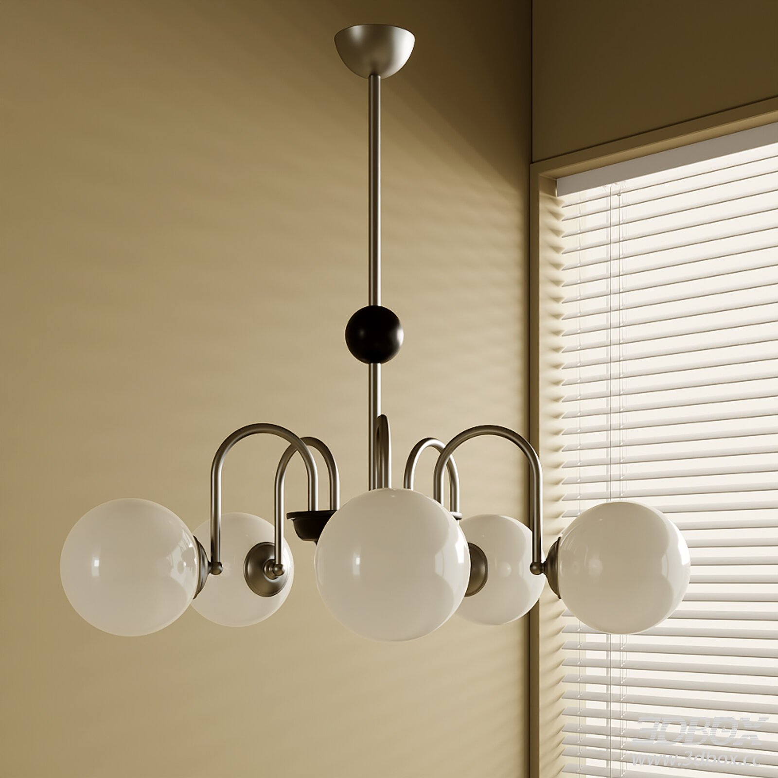 French - style Chandelier 3D model - thumbnail 1