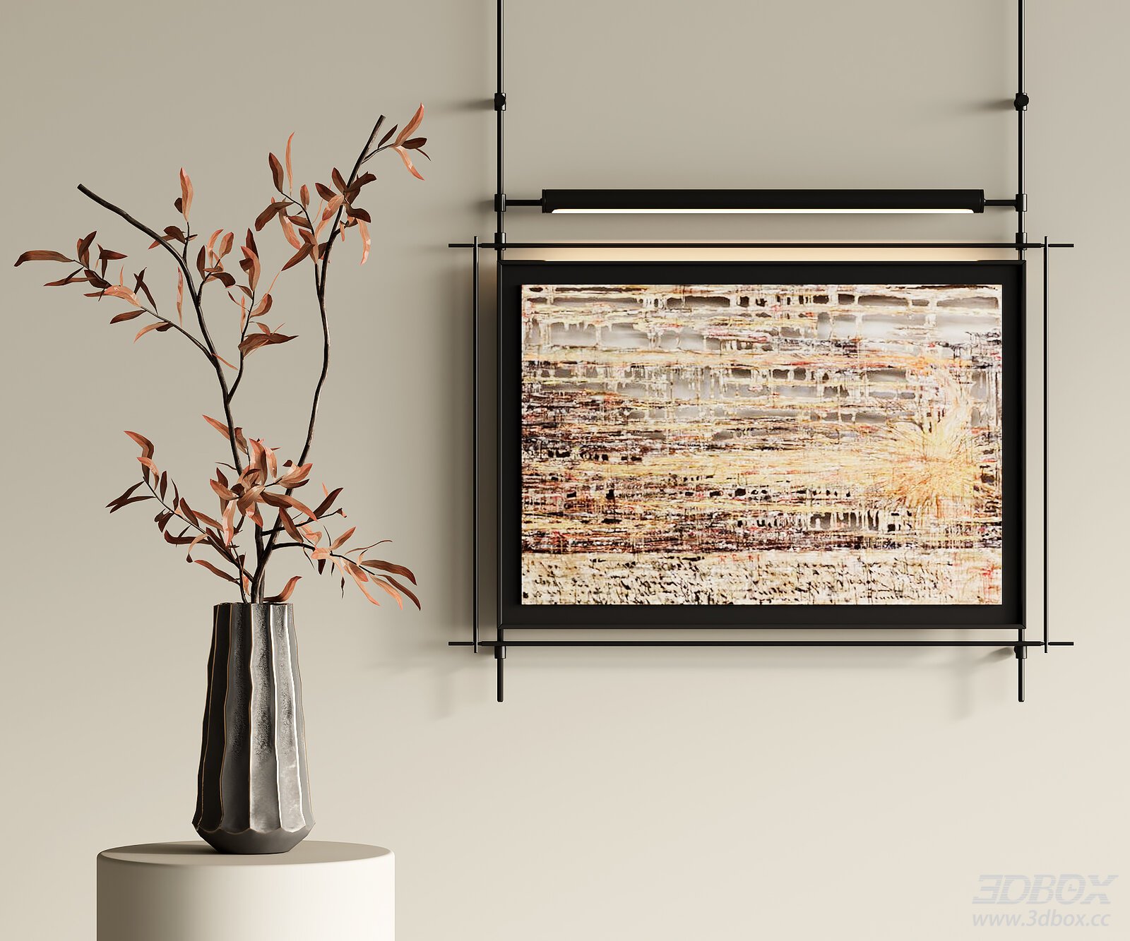 Wabi - Sabi Style Decorative Picture Frame 3D model - thumbnail 1