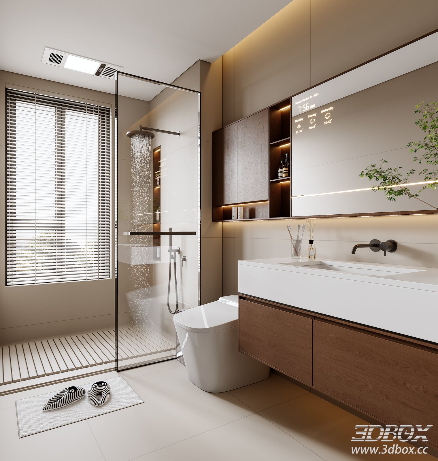 Modern Interior Scene 3D model - thumbnail 1