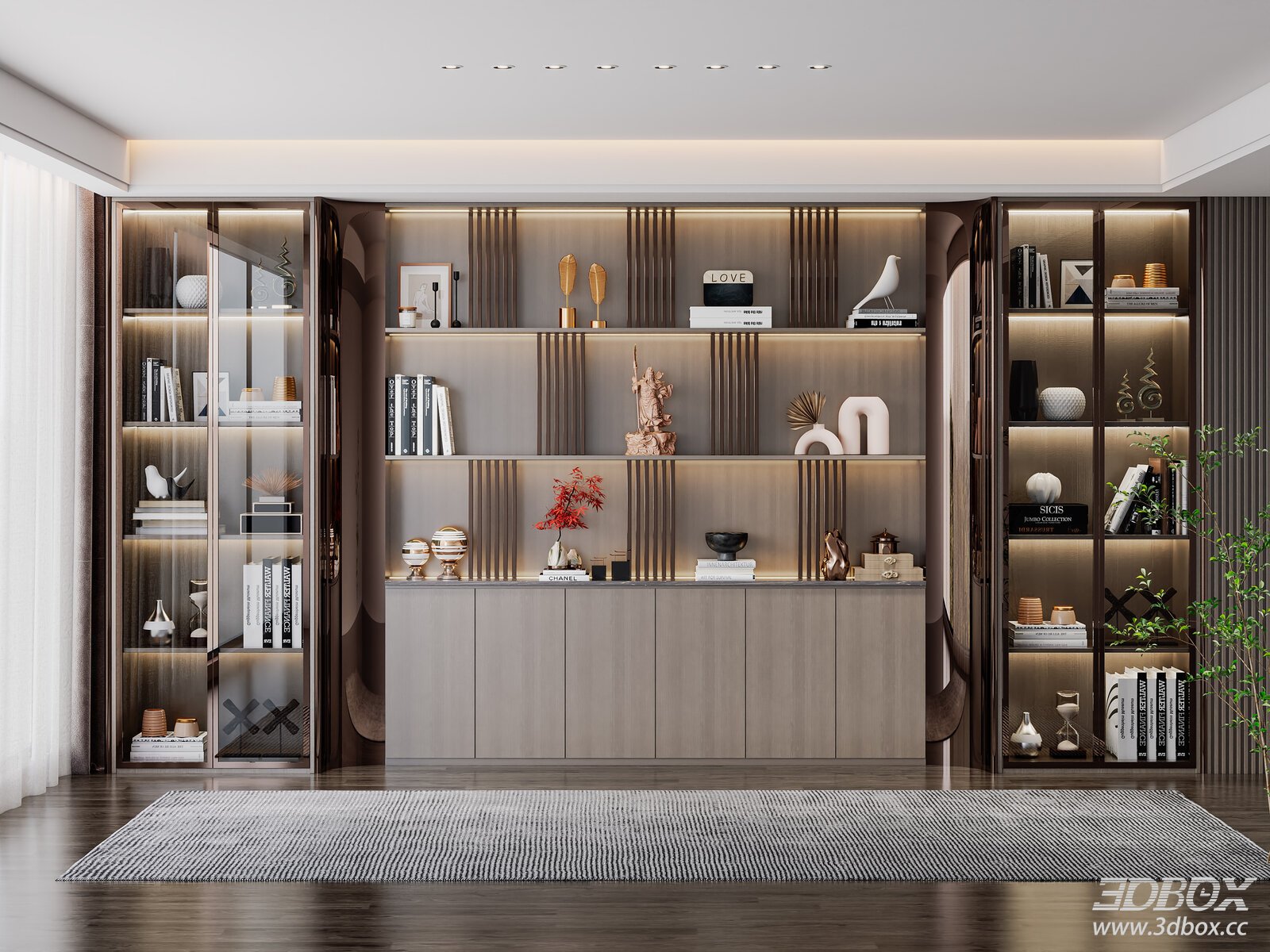 Modern Interior Scene 3D model - front view