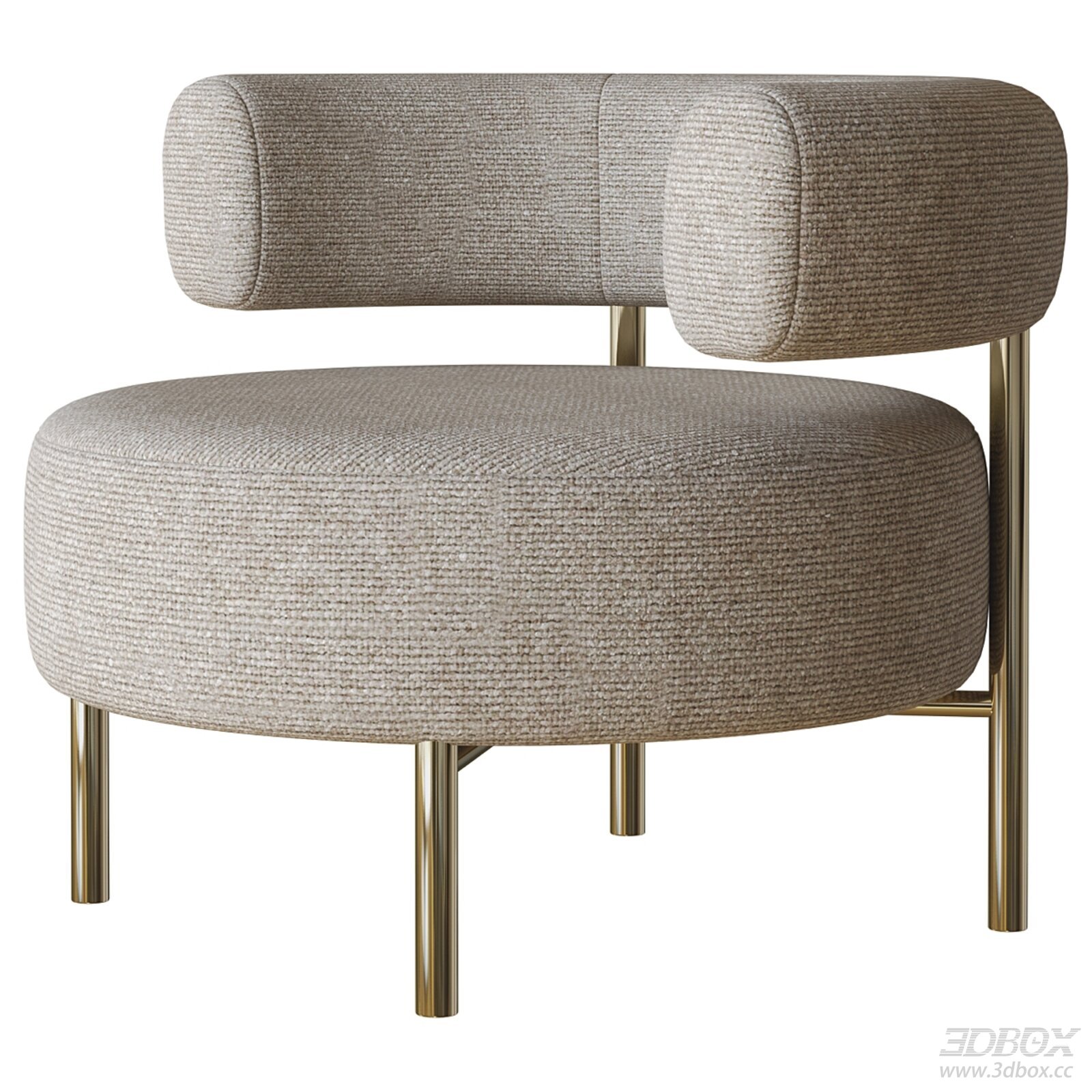 Thompson Armchair by Eichholtz 3D model - thumbnail 1