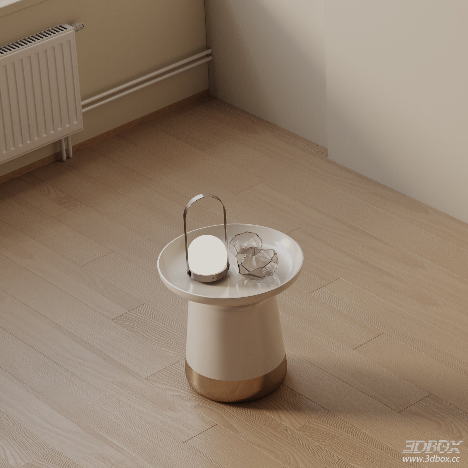 Modern Side Table 3D model - front view