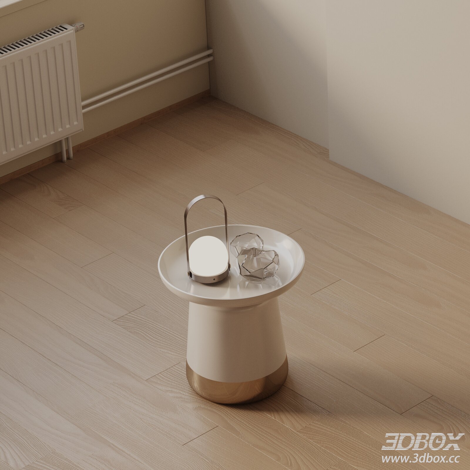 Modern Side Table 3D model - thumbnail 1