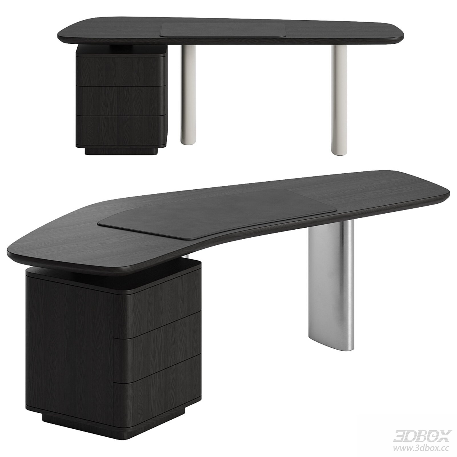 Poliform Adrien Office Desk 3D model - front view