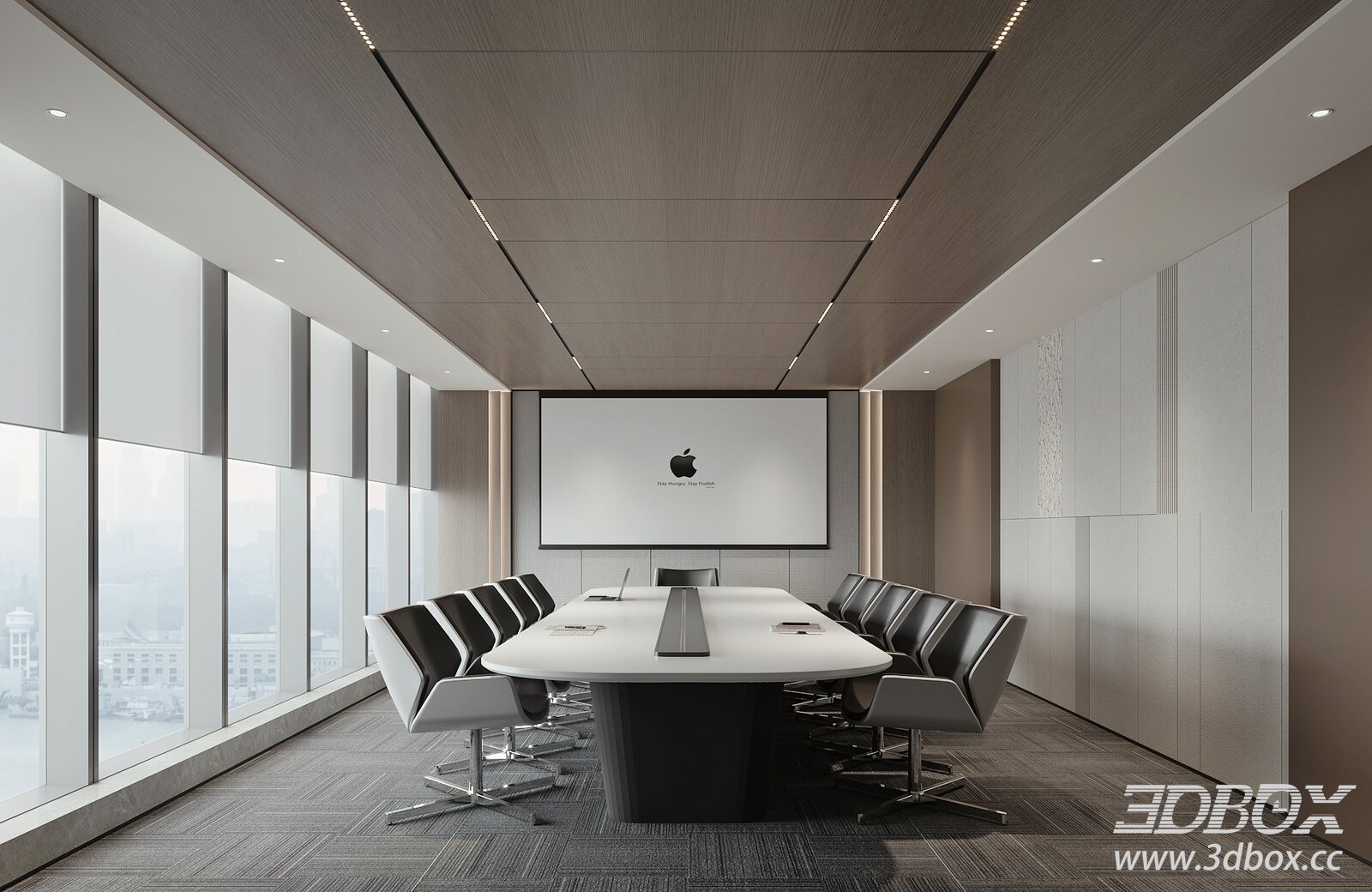 Modern Meeting-Conference Room 3D model - thumbnail 1
