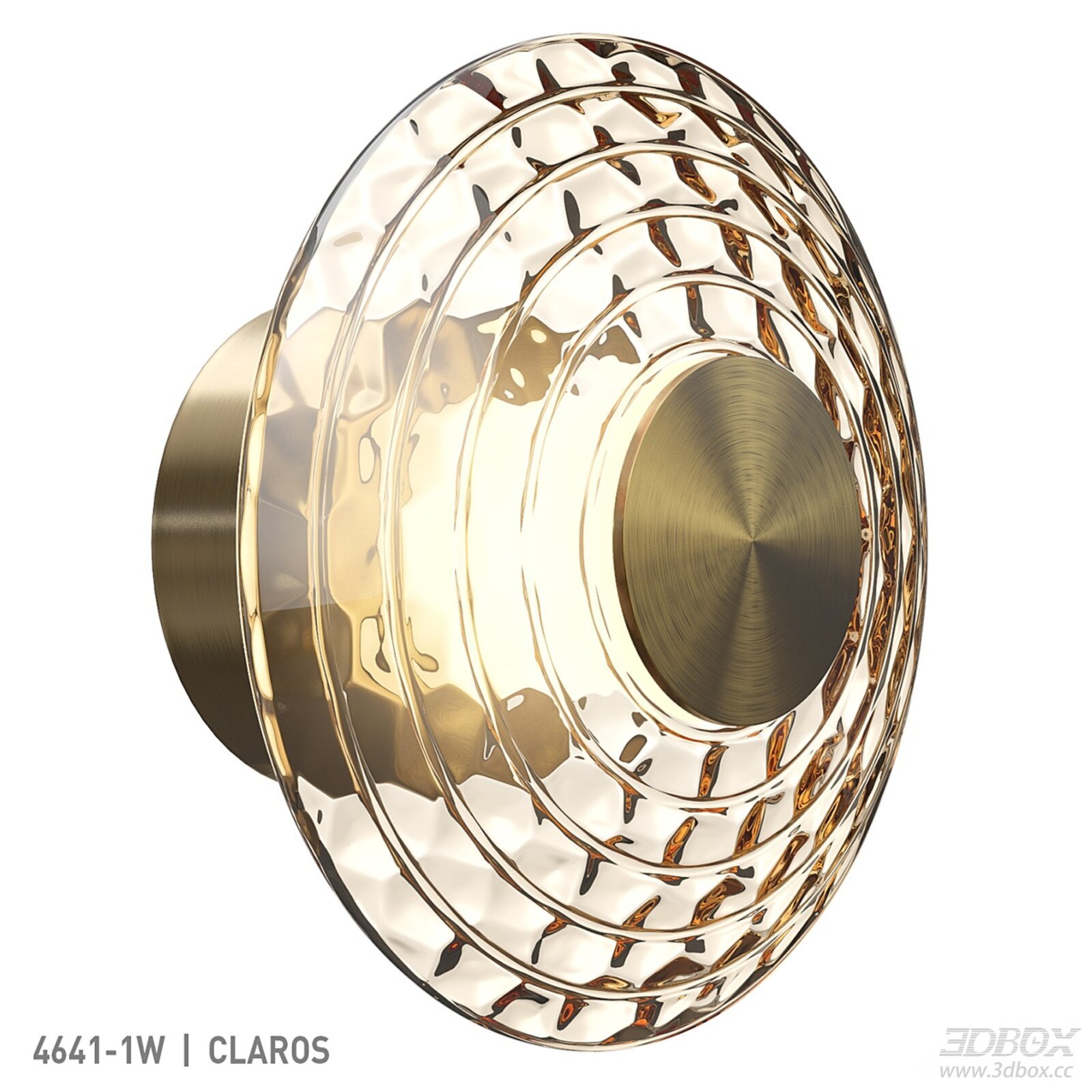 Modern Wall Light with Metallic Texture 3D model - front view