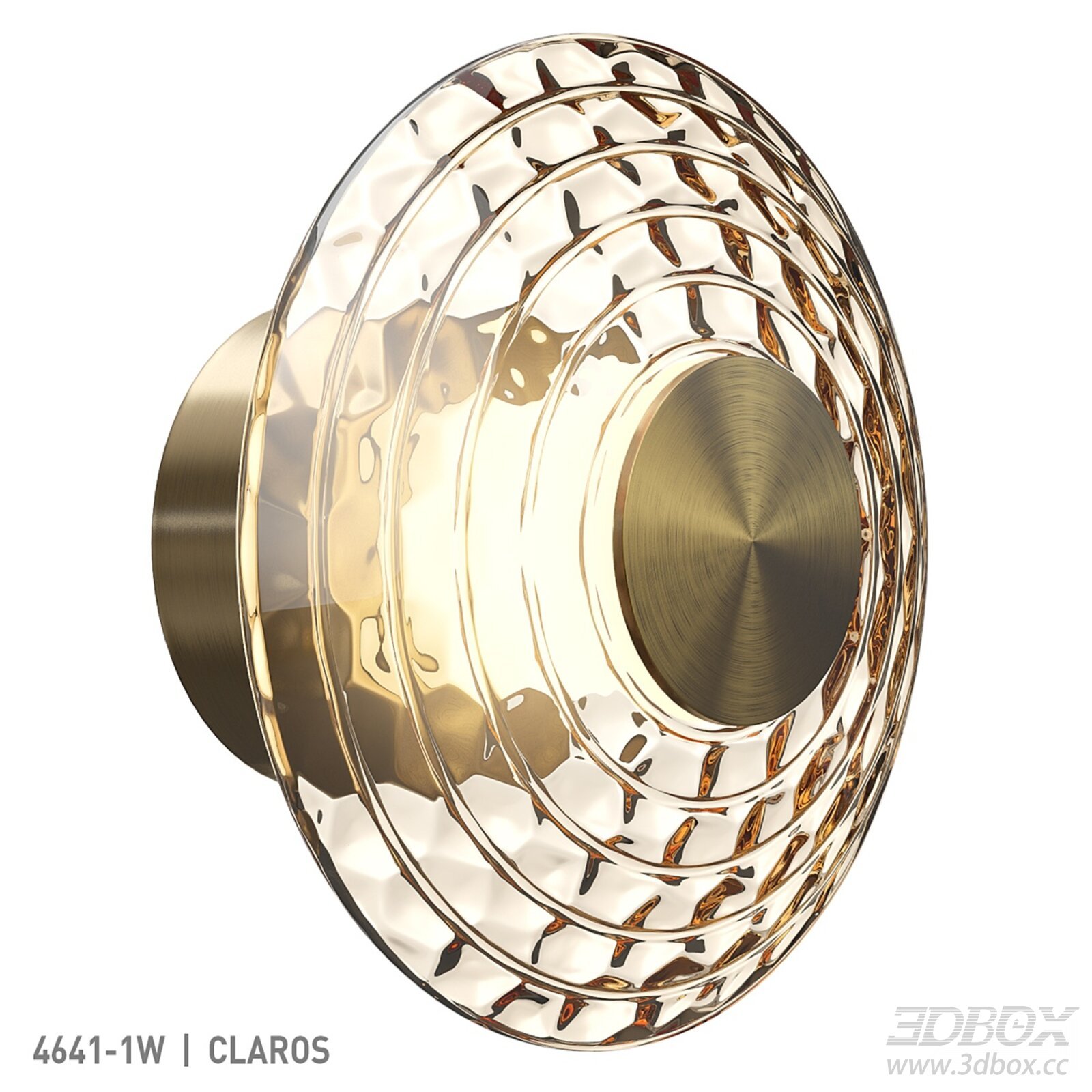 Modern Wall Light with Metallic Texture 3D model - thumbnail 1
