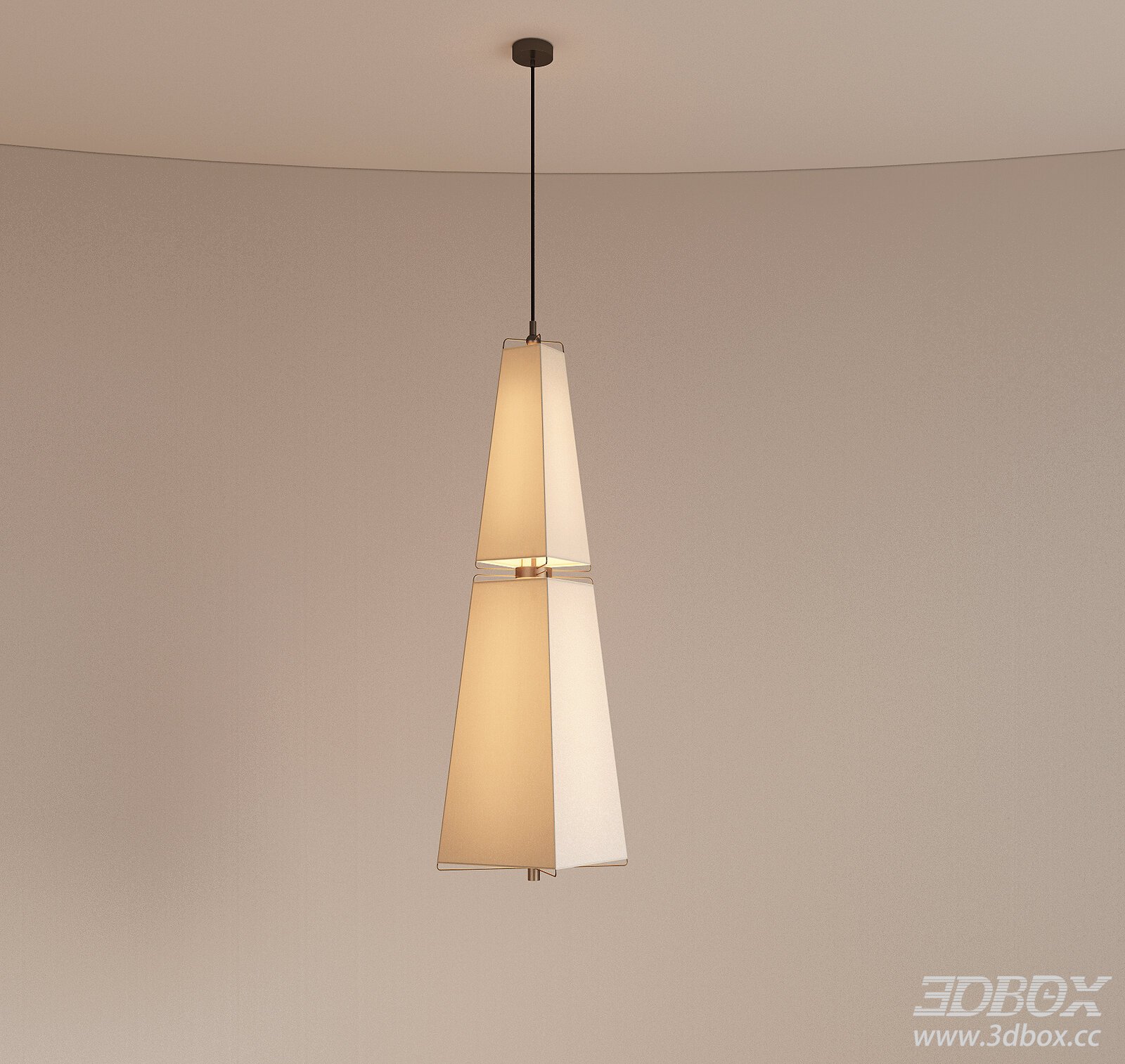 Modern Pendant Lamp with Unique Shape 3D model - thumbnail 1