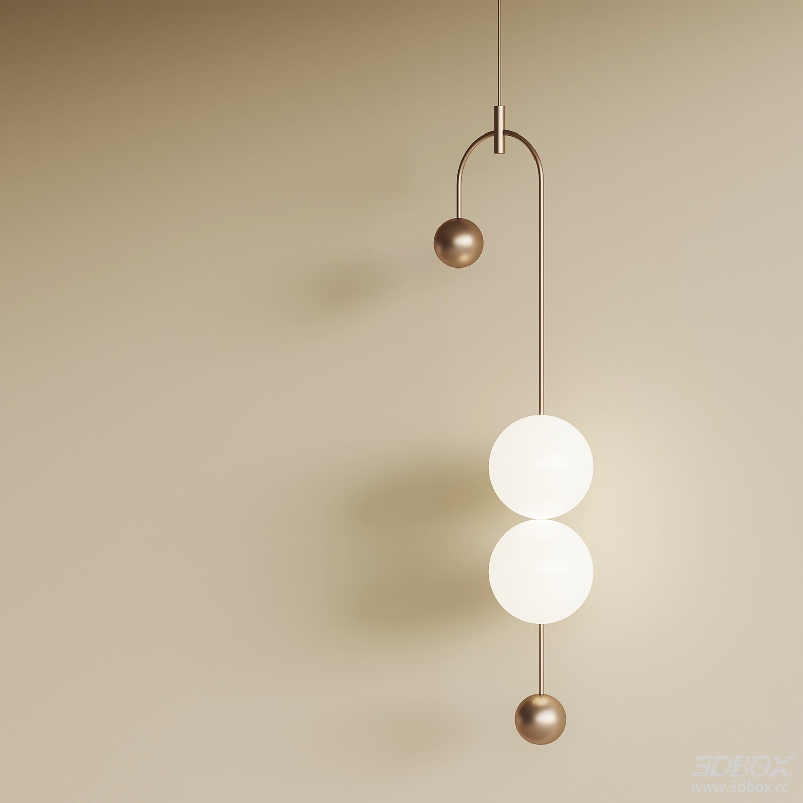 Modern Spherical Pendant Light 3D model - thumbnail 1