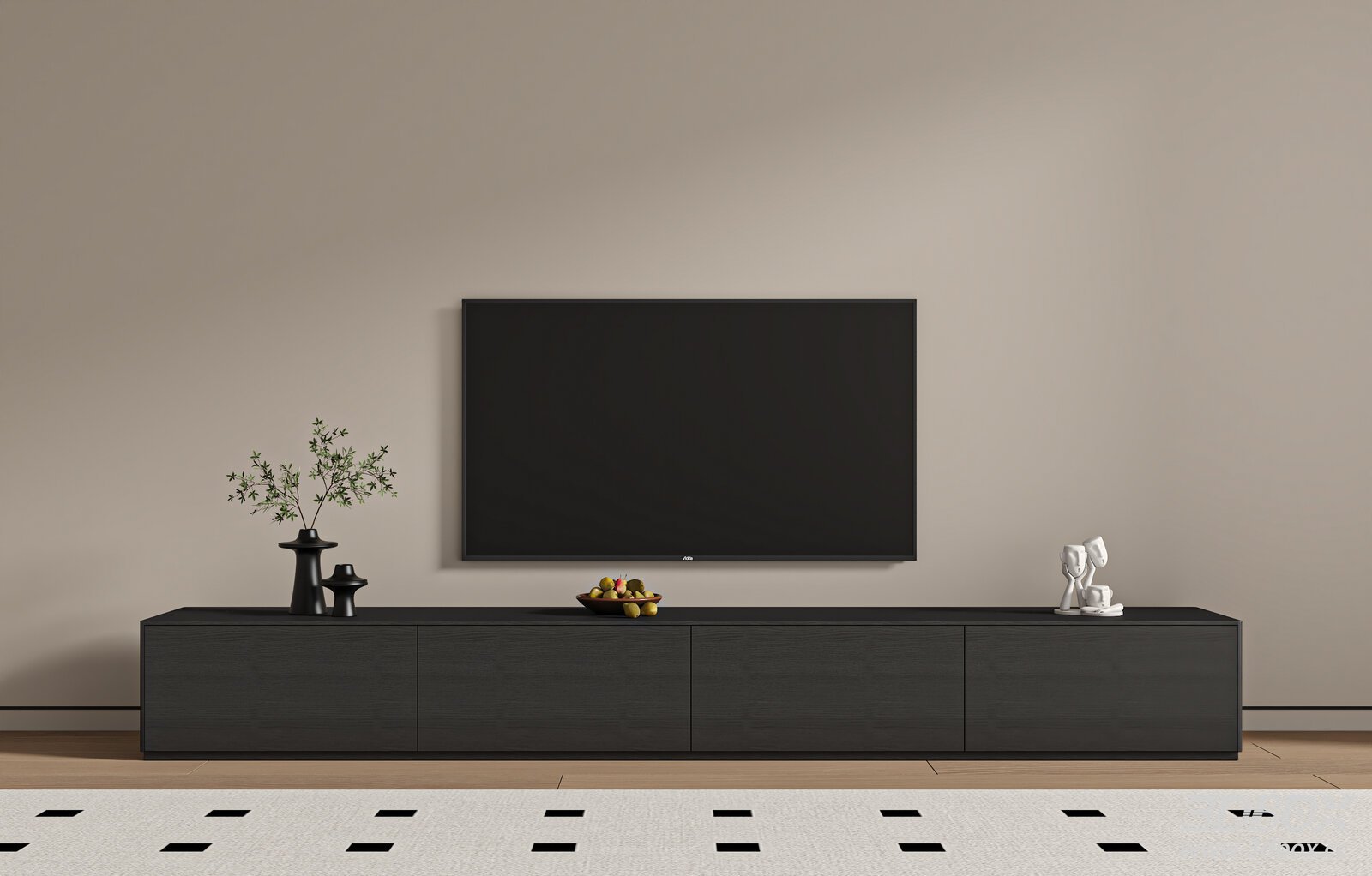 Modern Luxury TV Cabinet 3D model - front view