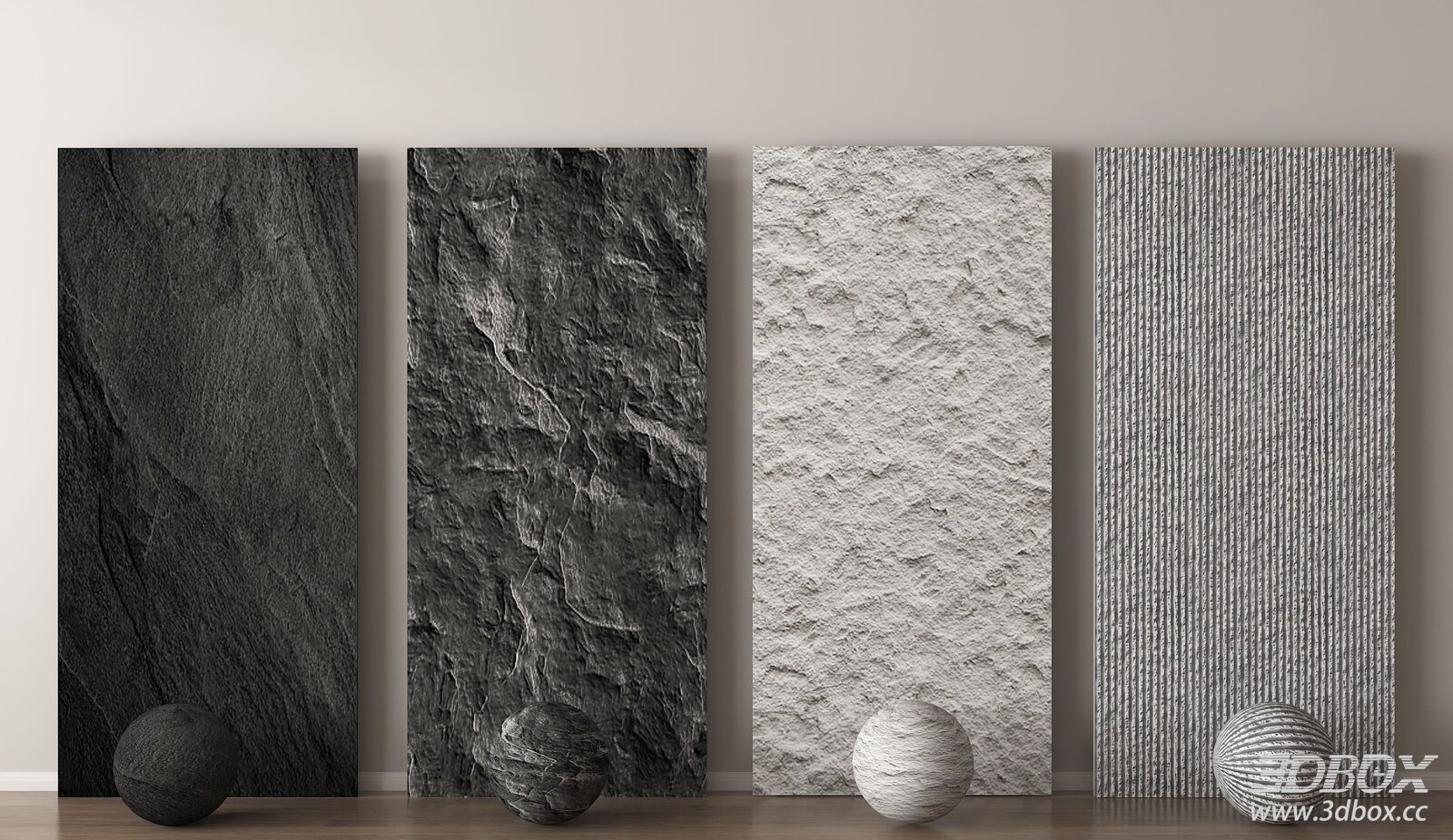 Modern Light Luxury Stone Textures 3D model - front view