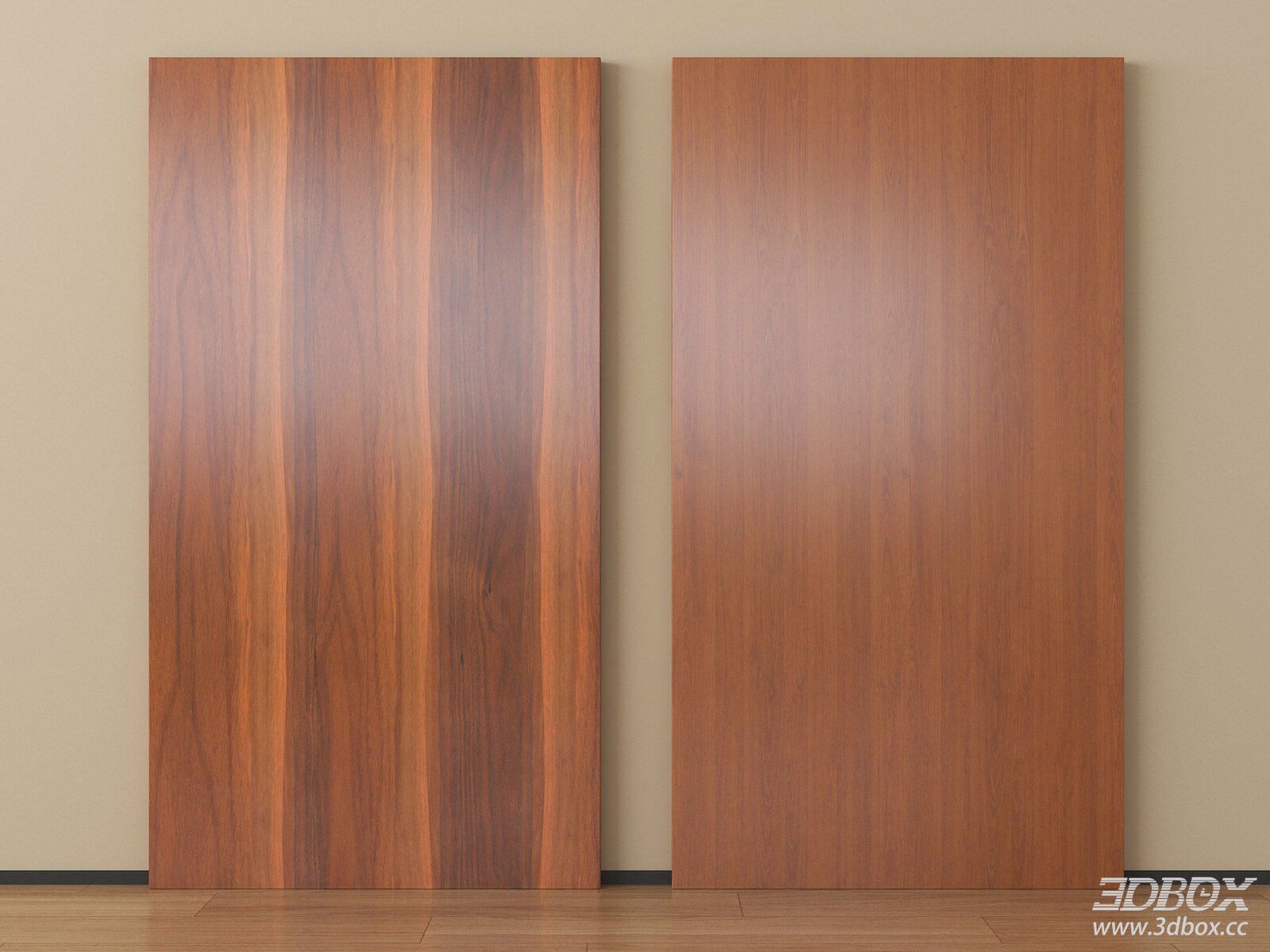 Modern Wood - Veneer Wall Panels 3D model - thumbnail 1