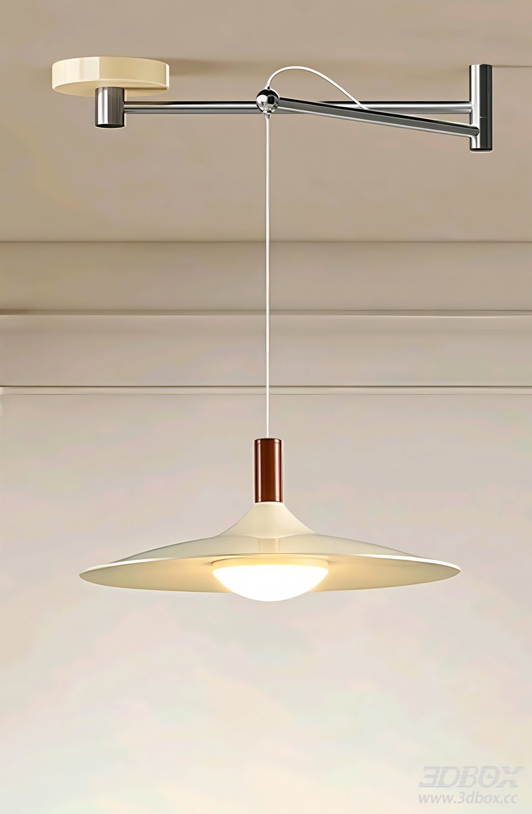 Modern Suspension Lamp 3D model - front view