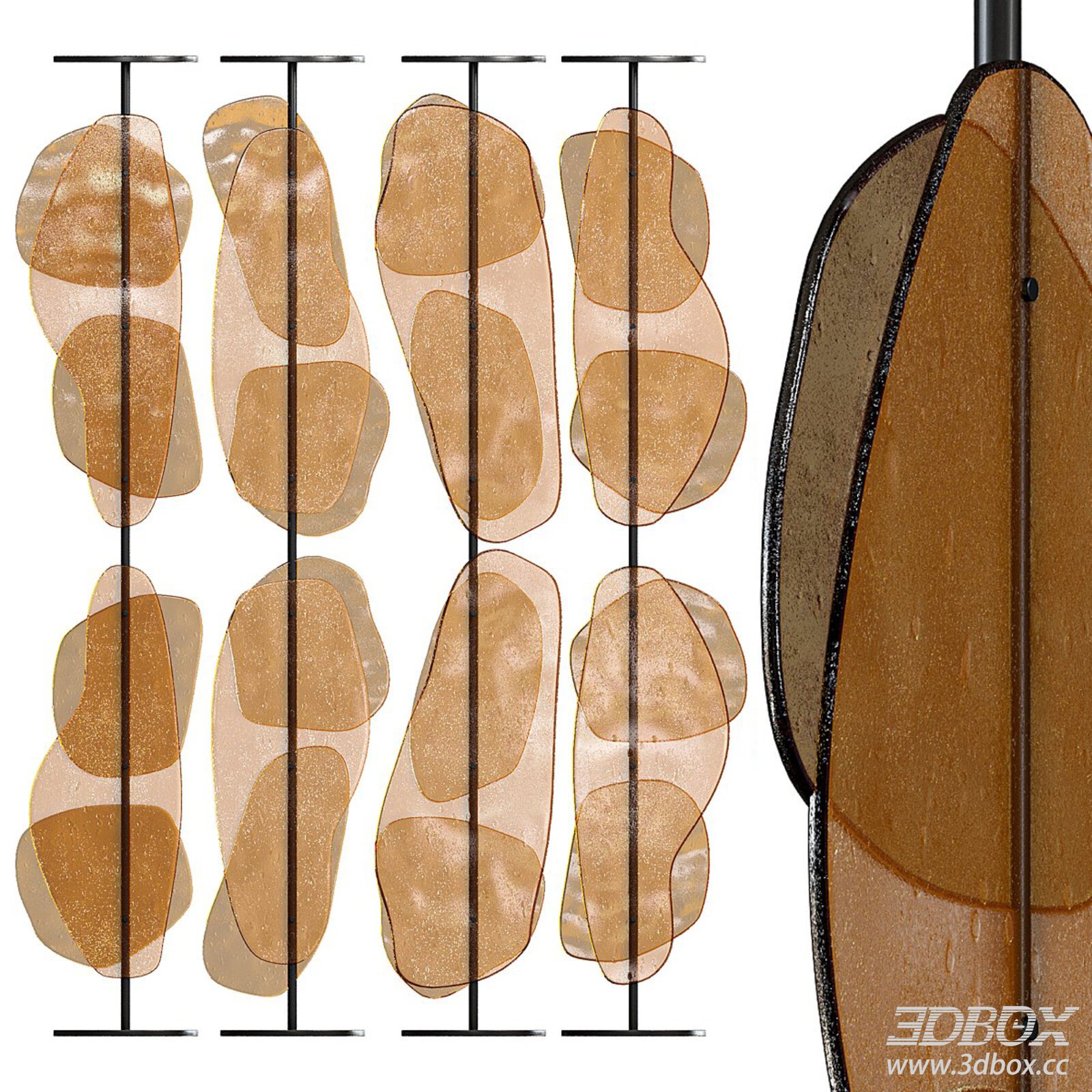 Abstract Acrylic Room Divider 3D model - thumbnail 1