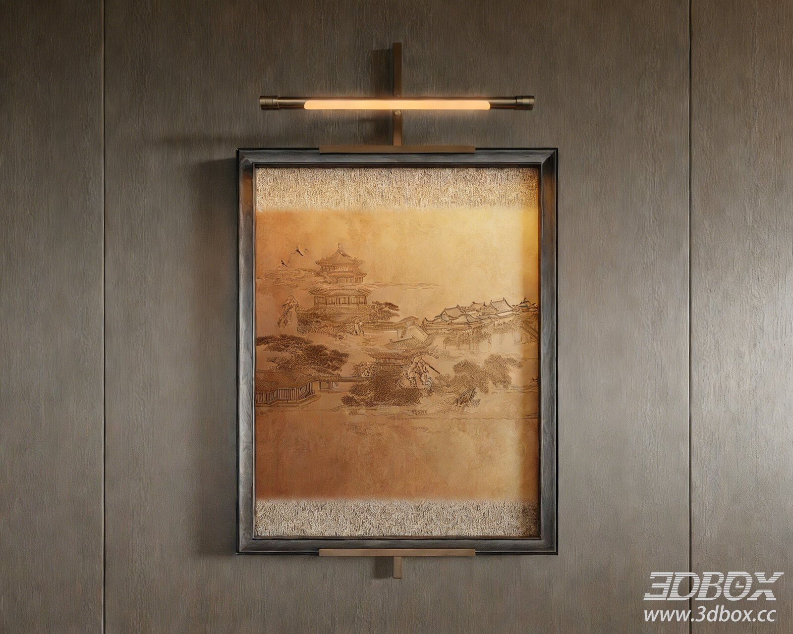 Vintage Abstract Decorative Painting 3D model - thumbnail 1