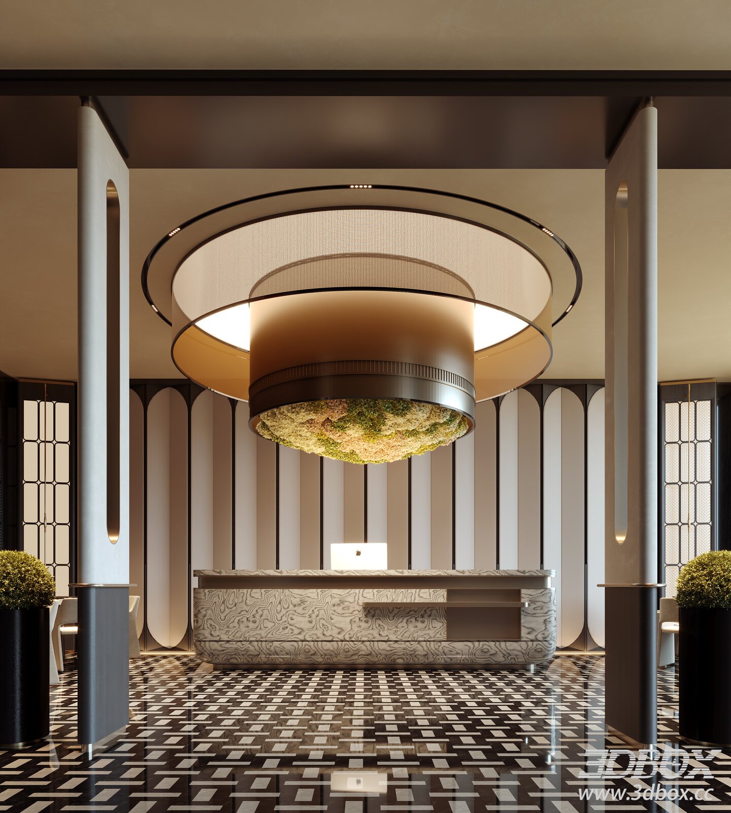 Modern Interior Scene 3D model - thumbnail 1