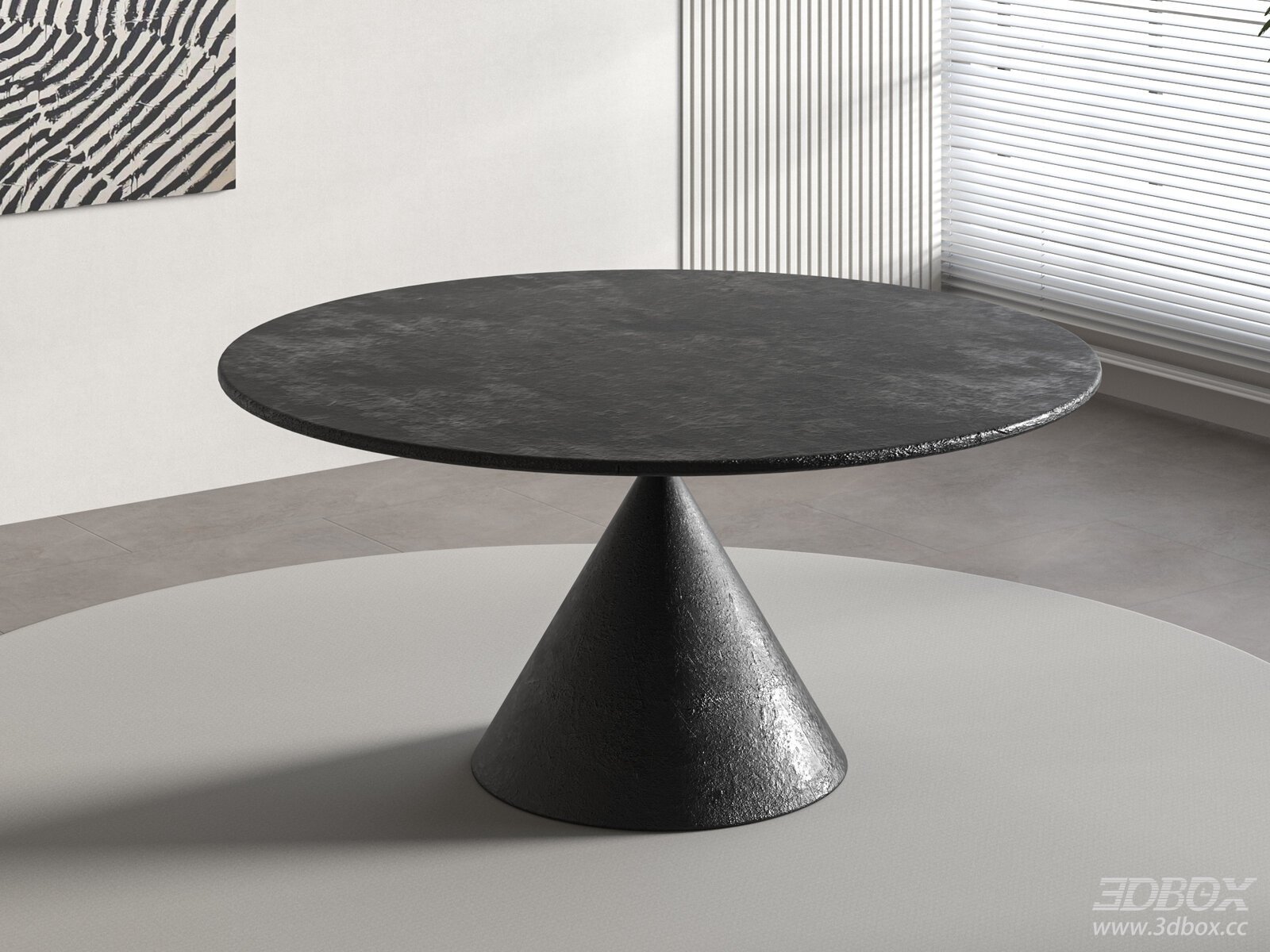Modern Interior Scene 3D model - front view