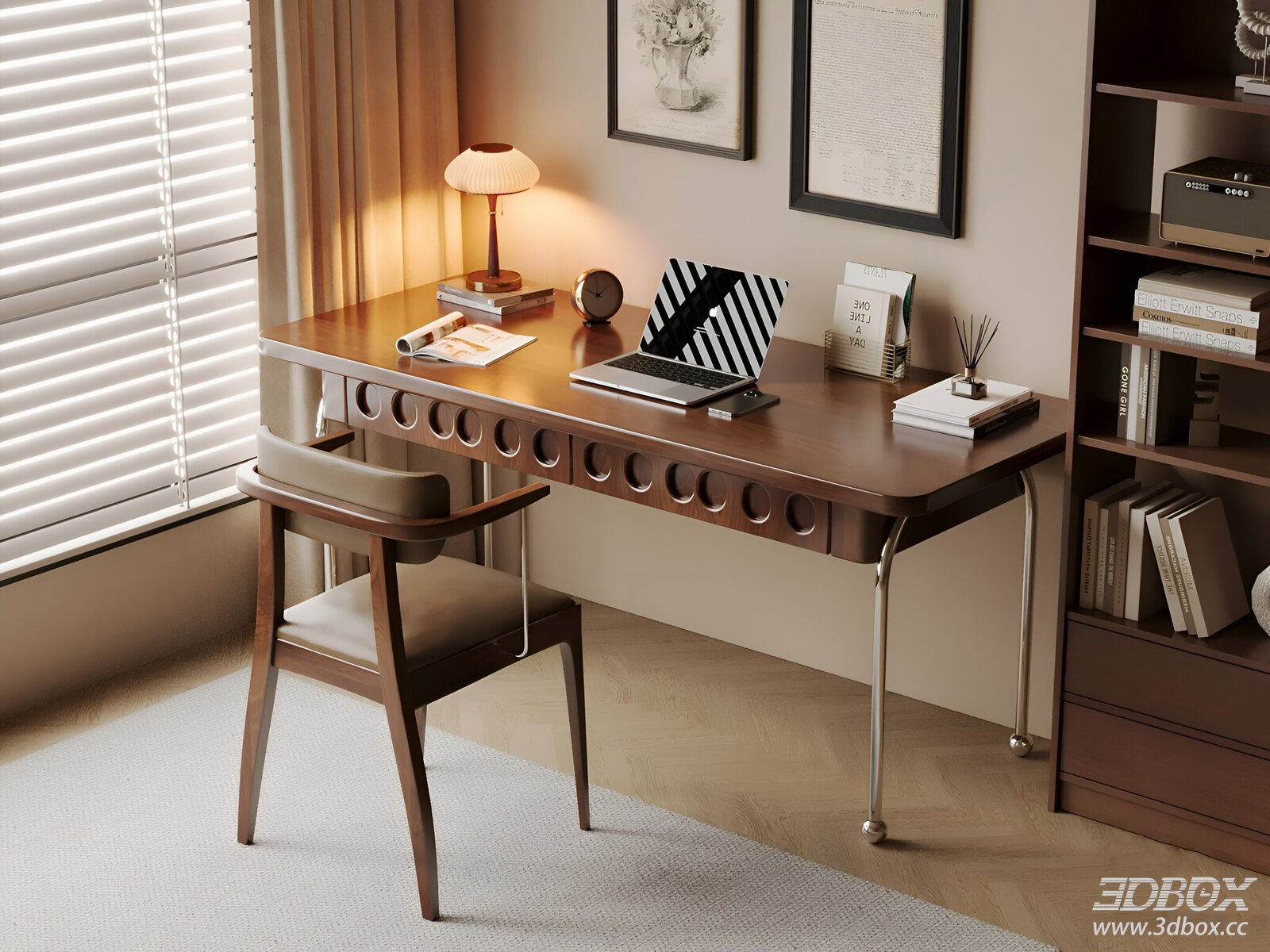 Modern Interior Scene 3D model - front view