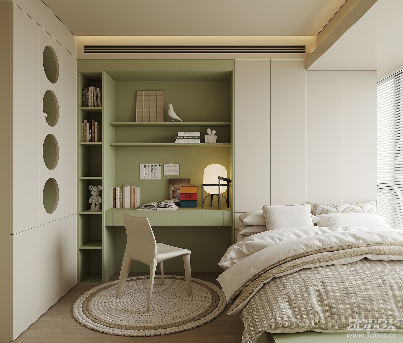 Modern Interior Scene 3D model - front view